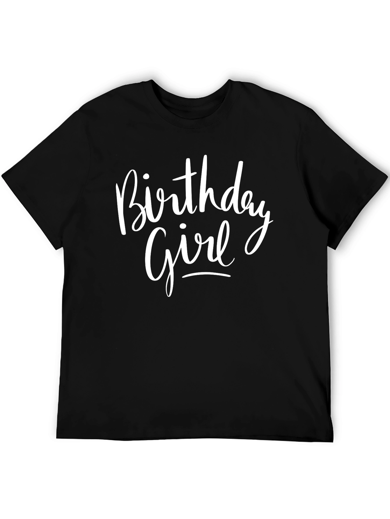 Birthday Girl Graphic Tee - Black Casual Top
