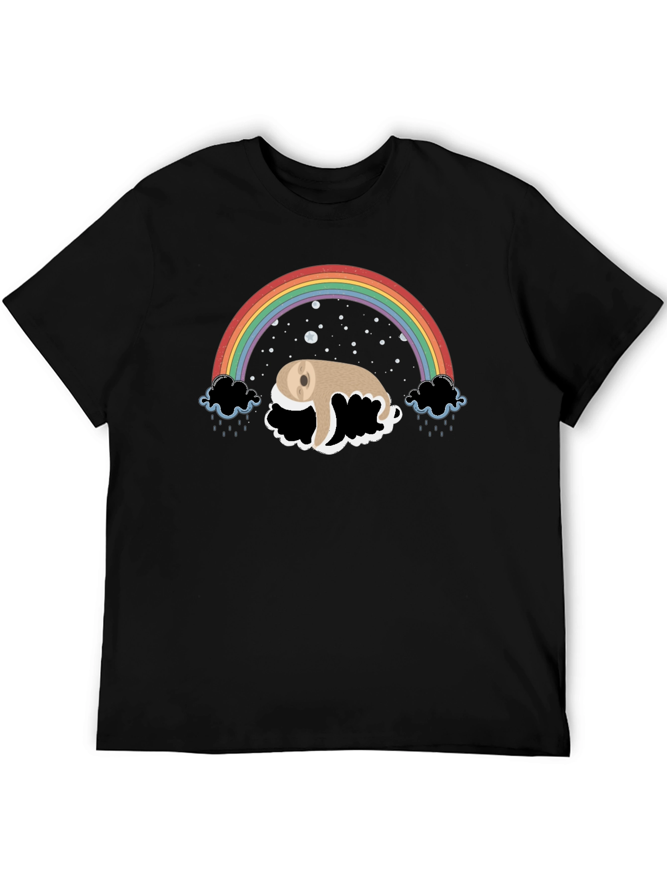 Rainbow Sloth Tee - Dreamy Graphic T-Shirt