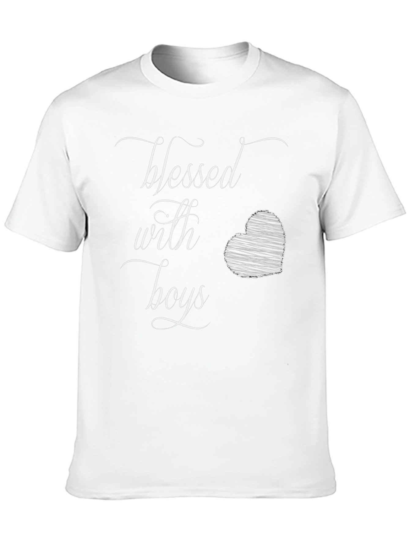 Blessed With Boys Graphic Tee - Black