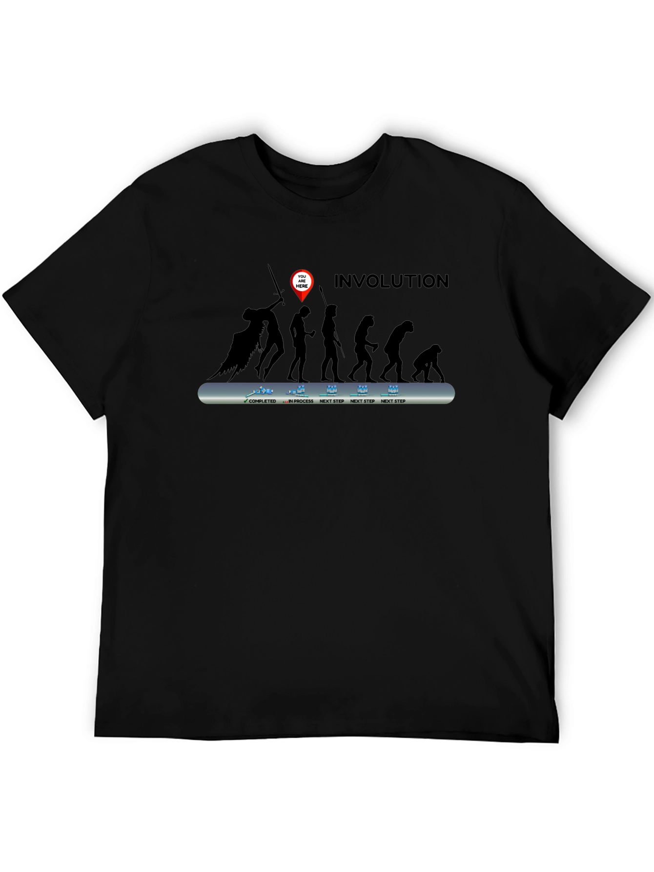Involuted Evolution Mens Black T-Shirt
