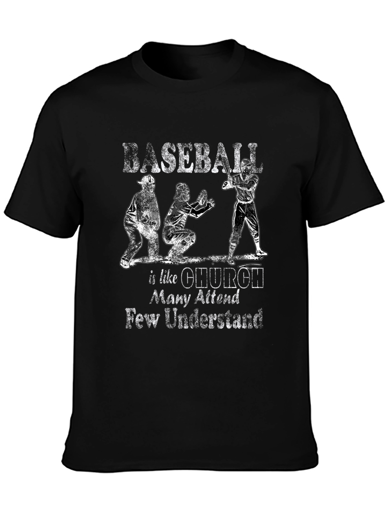 Baseball Like Church T-Shirt - Many Attend Few Understand