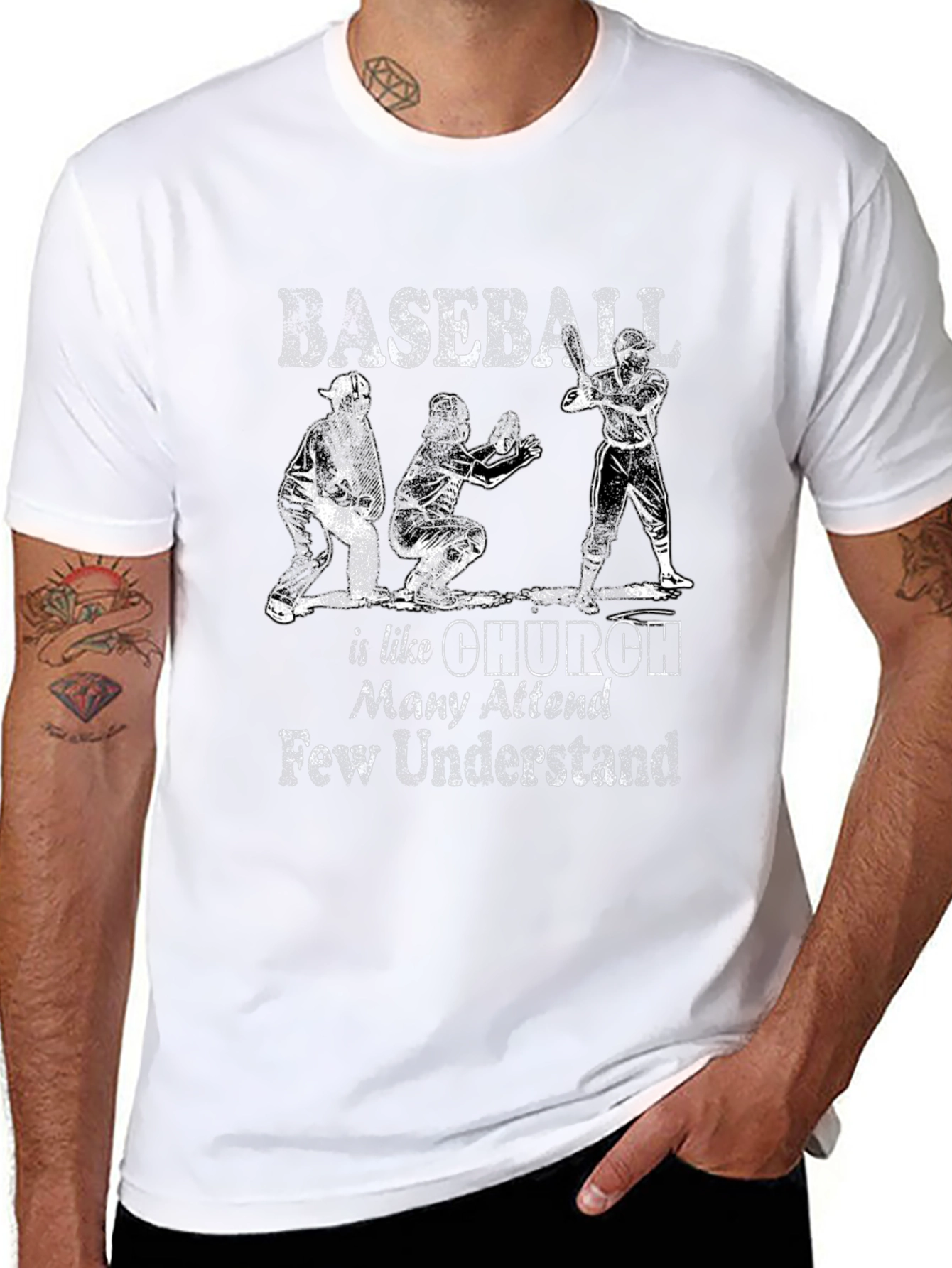 Baseball Like Church T-Shirt - Many Attend Few Understand