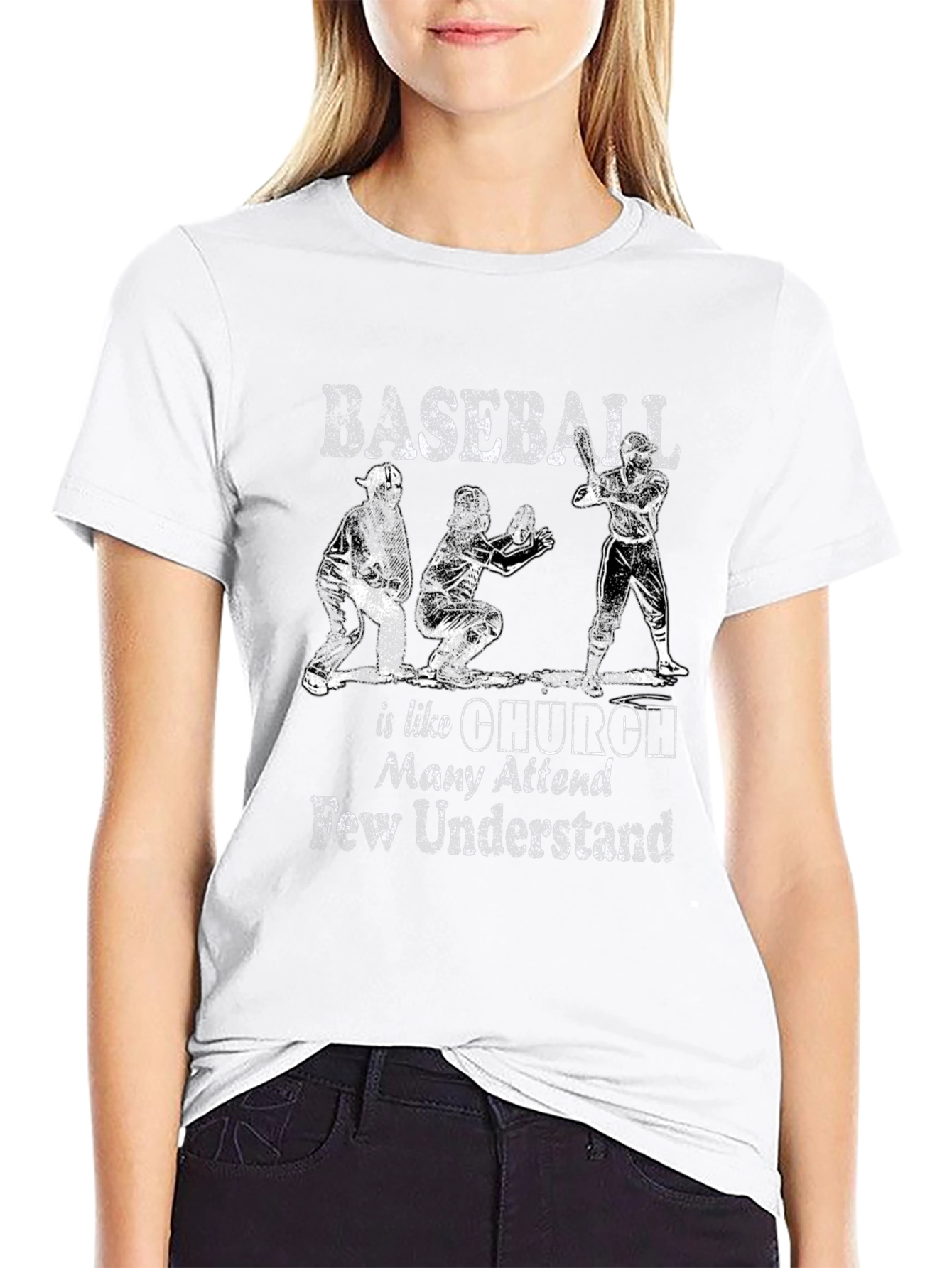 Baseball Like Church T-Shirt - Many Attend Few Understand