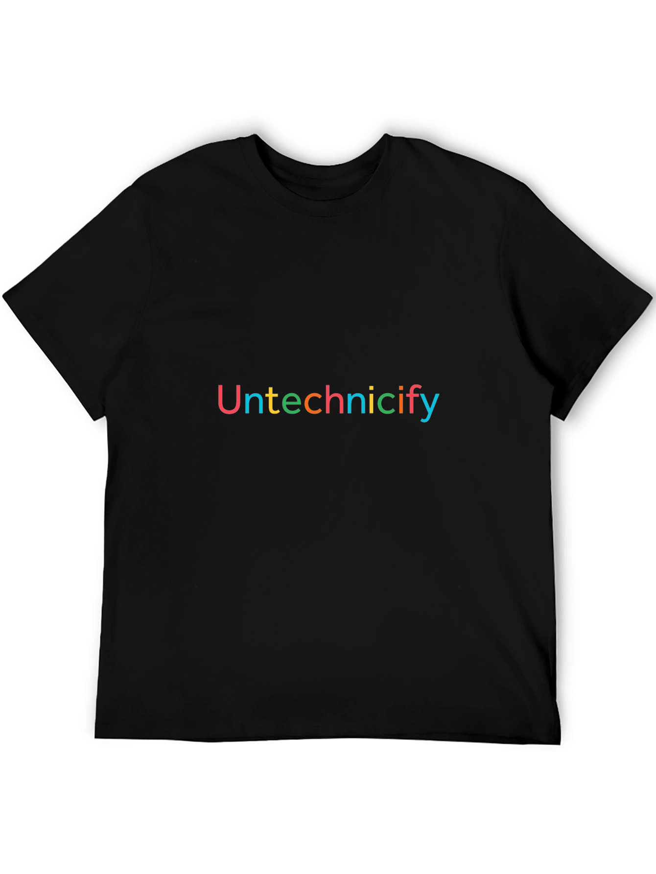 Untechnicify Black T-Shirt - Casual Wear