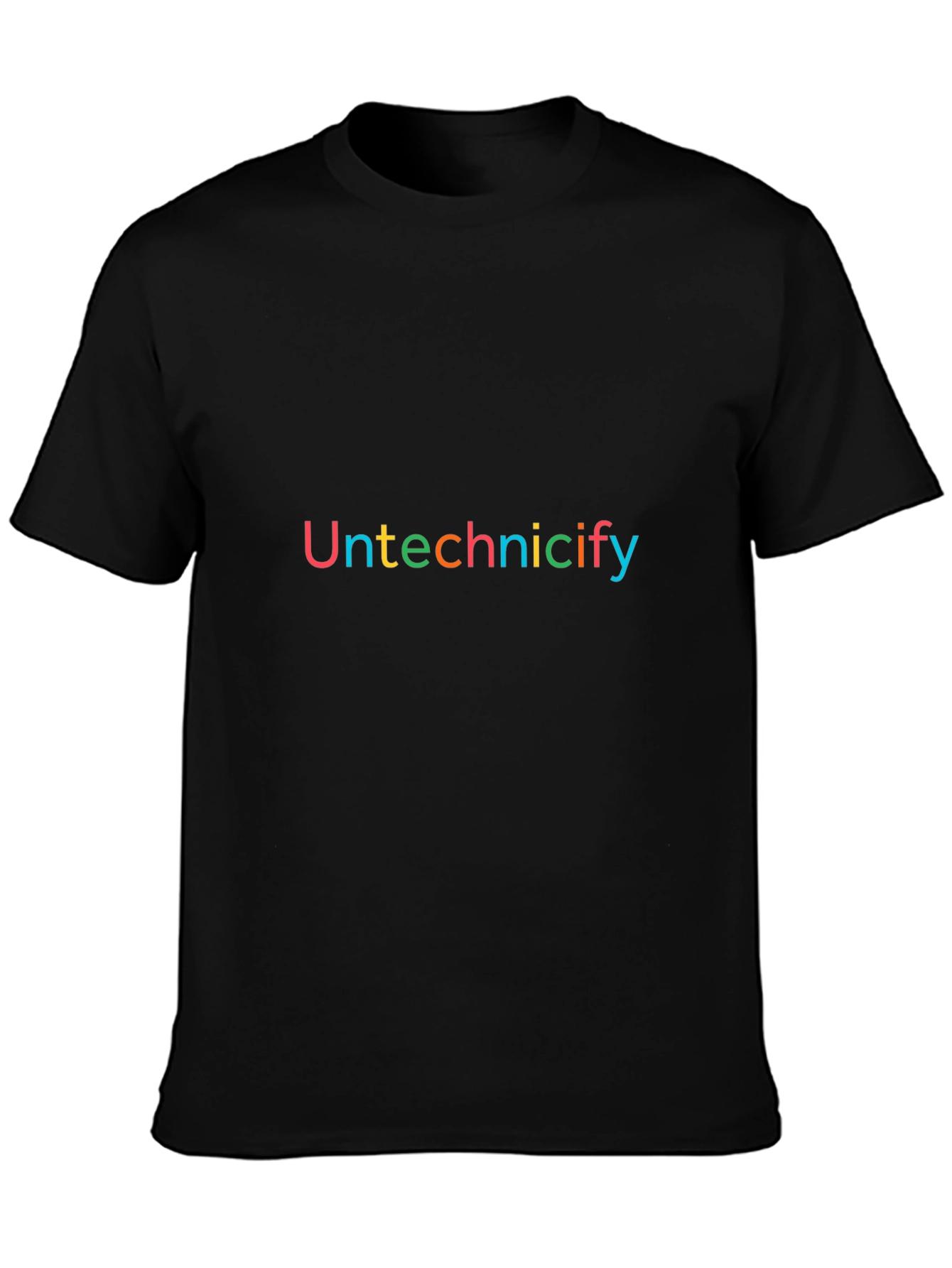 Untechnicify Black T-Shirt - Casual Wear