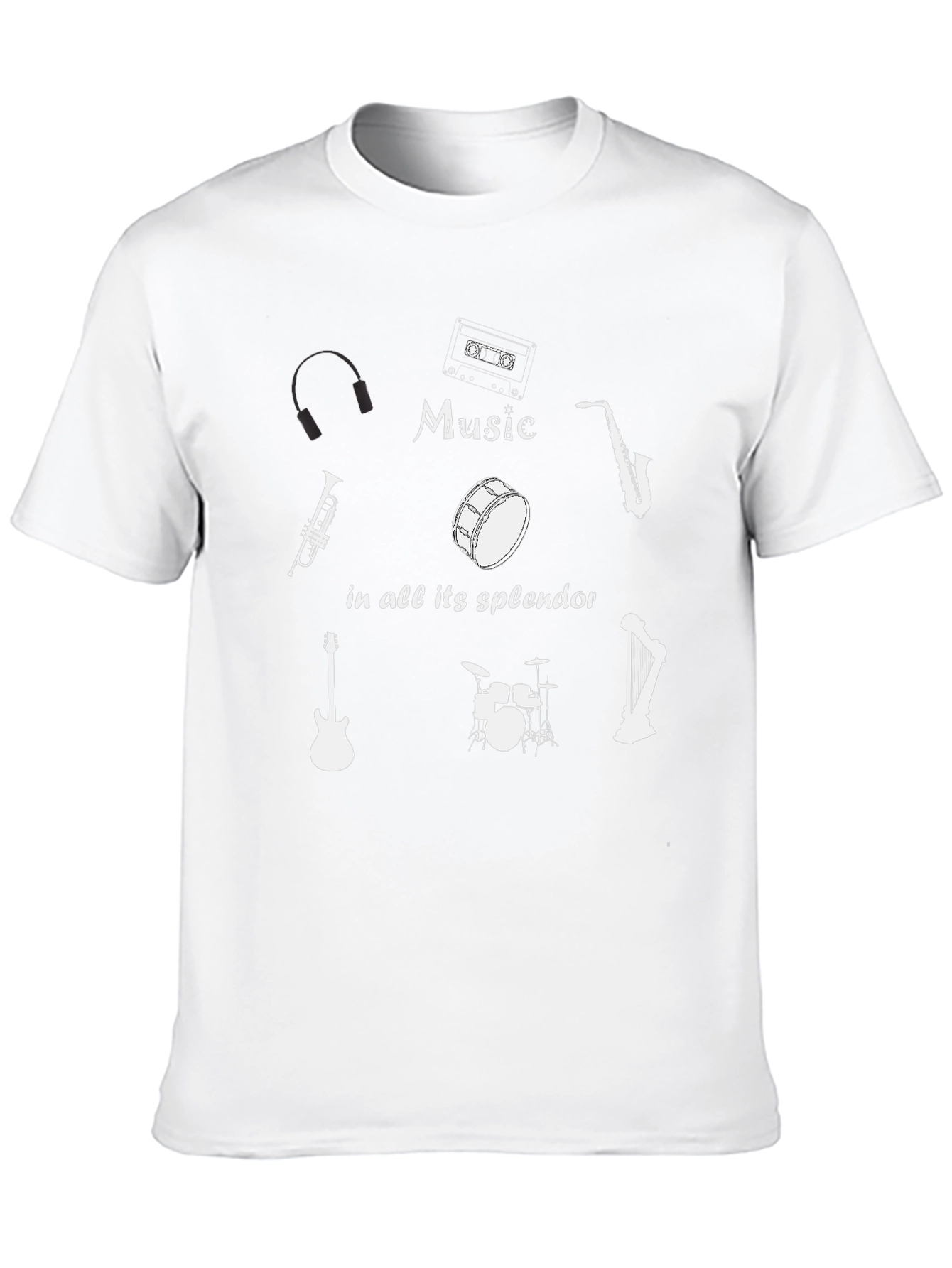 Music Lovers T-Shirt: Musical Instruments Design