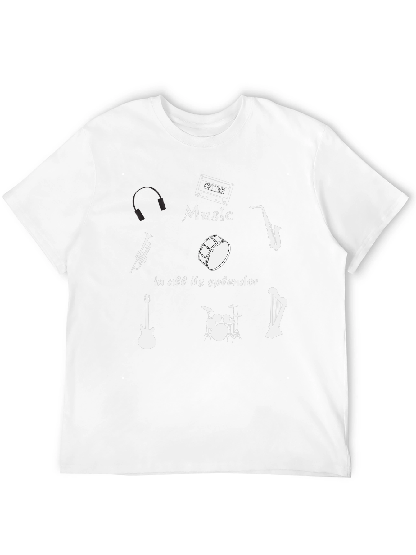 Music Lovers T-Shirt: Musical Instruments Design