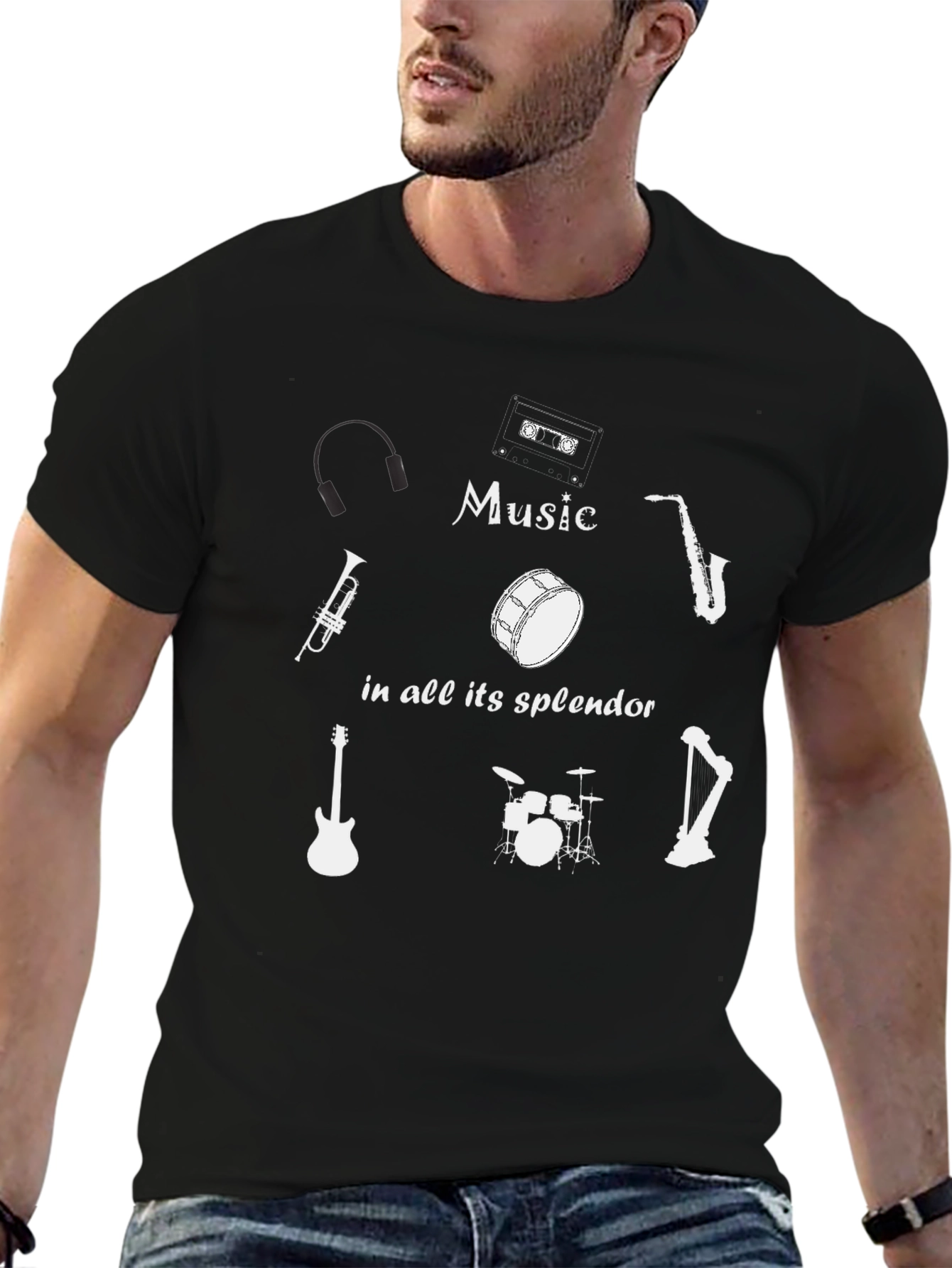 Music Lovers T-Shirt: Musical Instruments Design