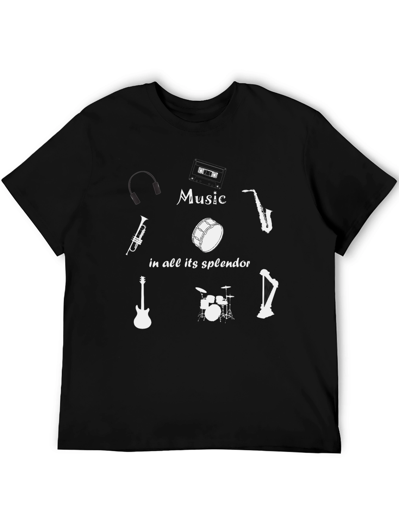 Music Lovers T-Shirt: Musical Instruments Design