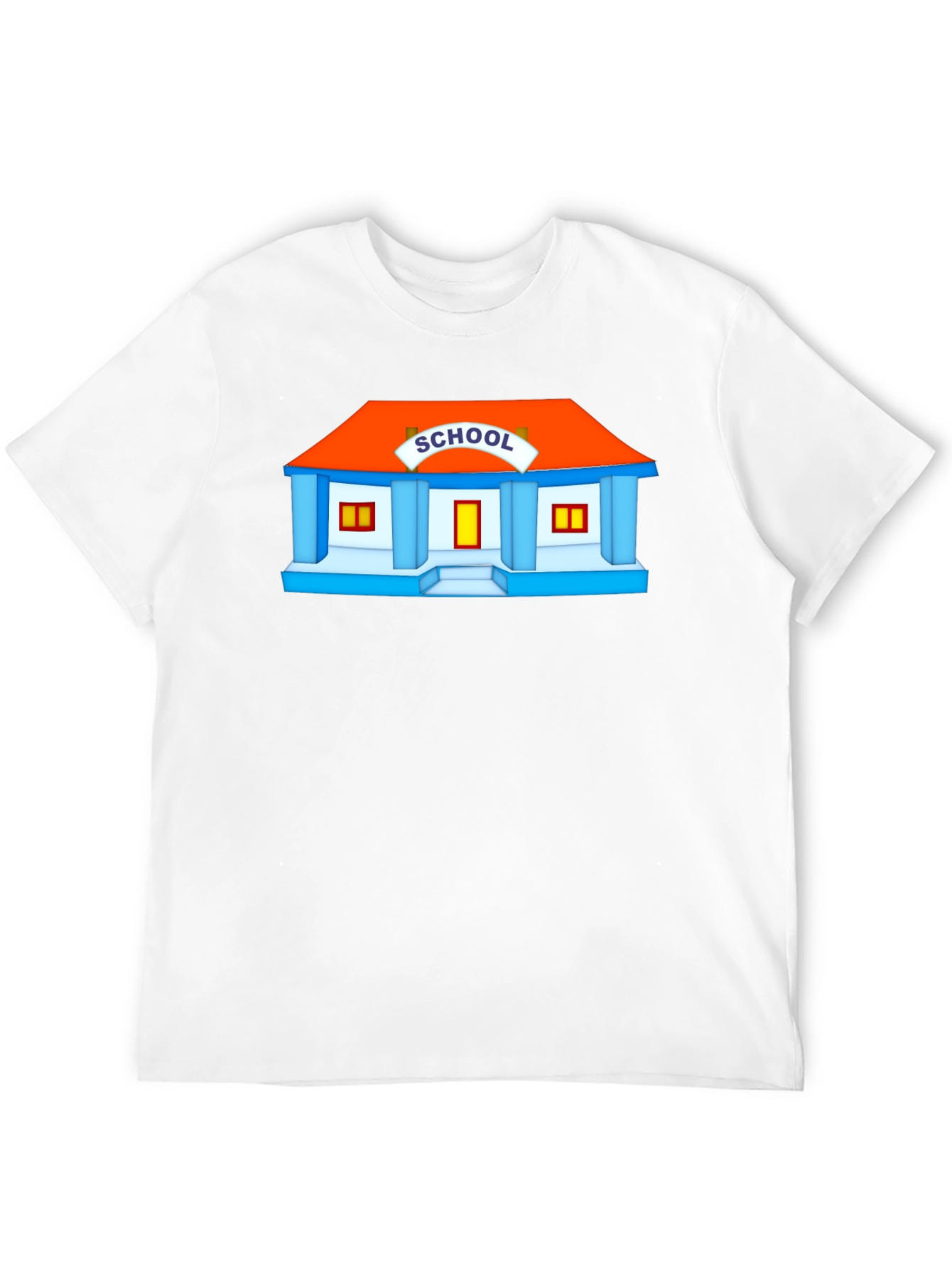 Schoolhouse Graphic Tee - Black Cotton T-Shirt