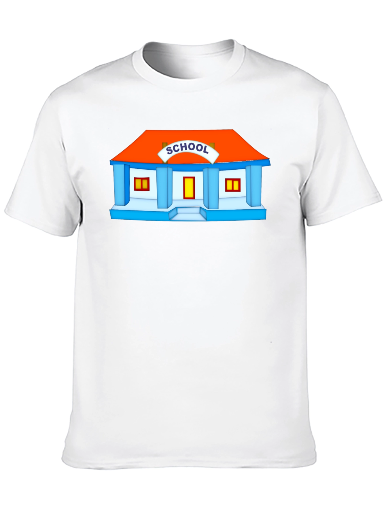Schoolhouse Graphic Tee - Black Cotton T-Shirt