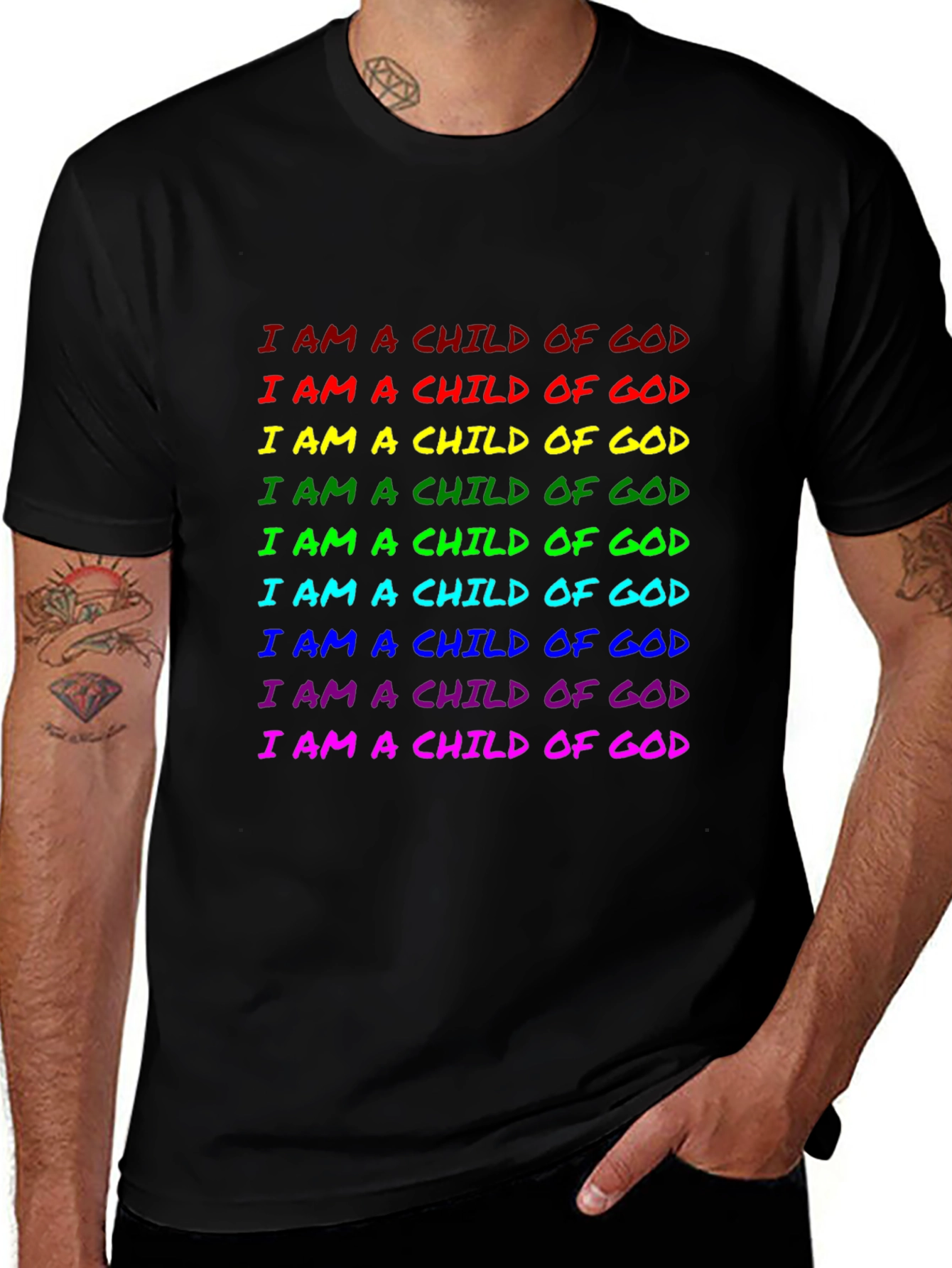 Rainbow Child of God Graphic Tee