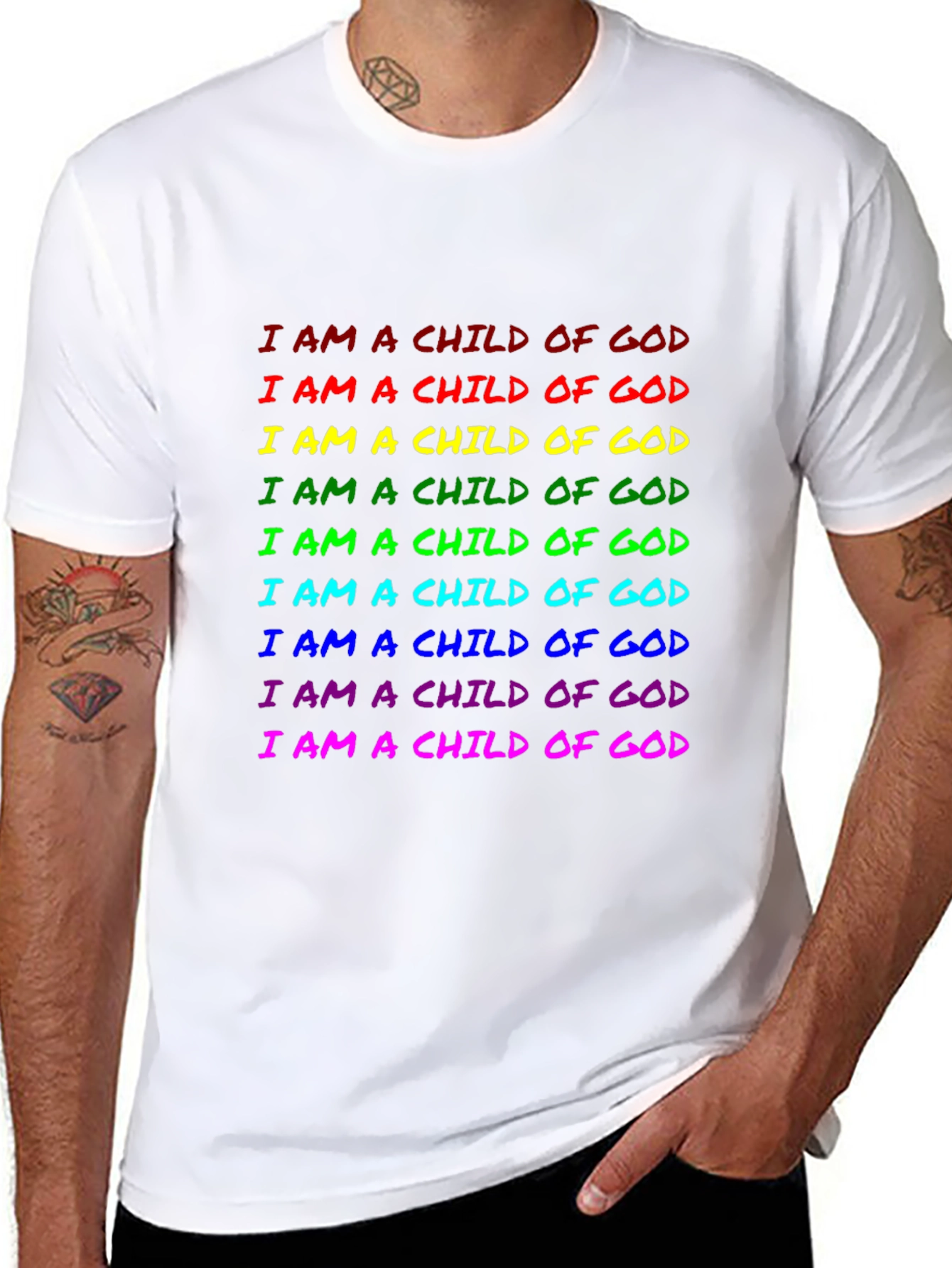 Rainbow Child of God Graphic Tee