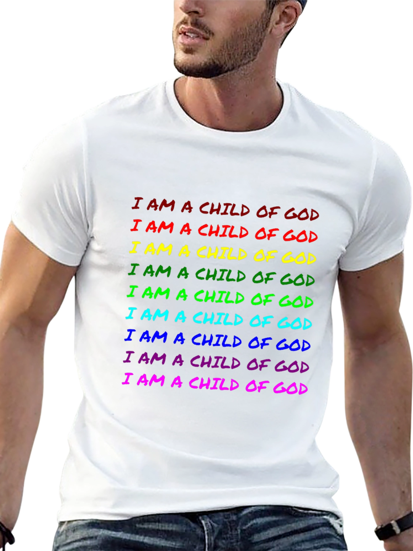 Rainbow Child of God Graphic Tee