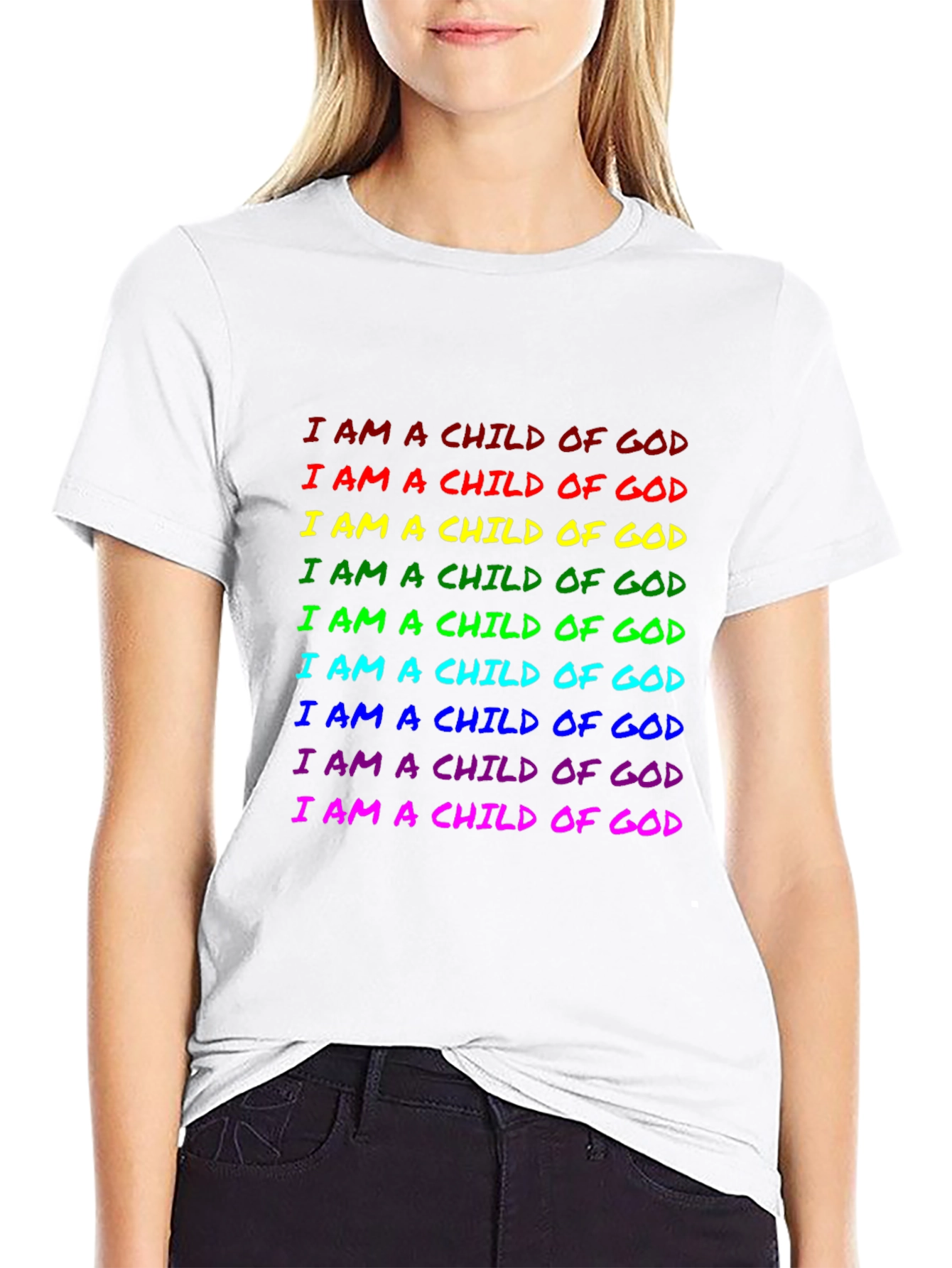Rainbow Child of God Graphic Tee