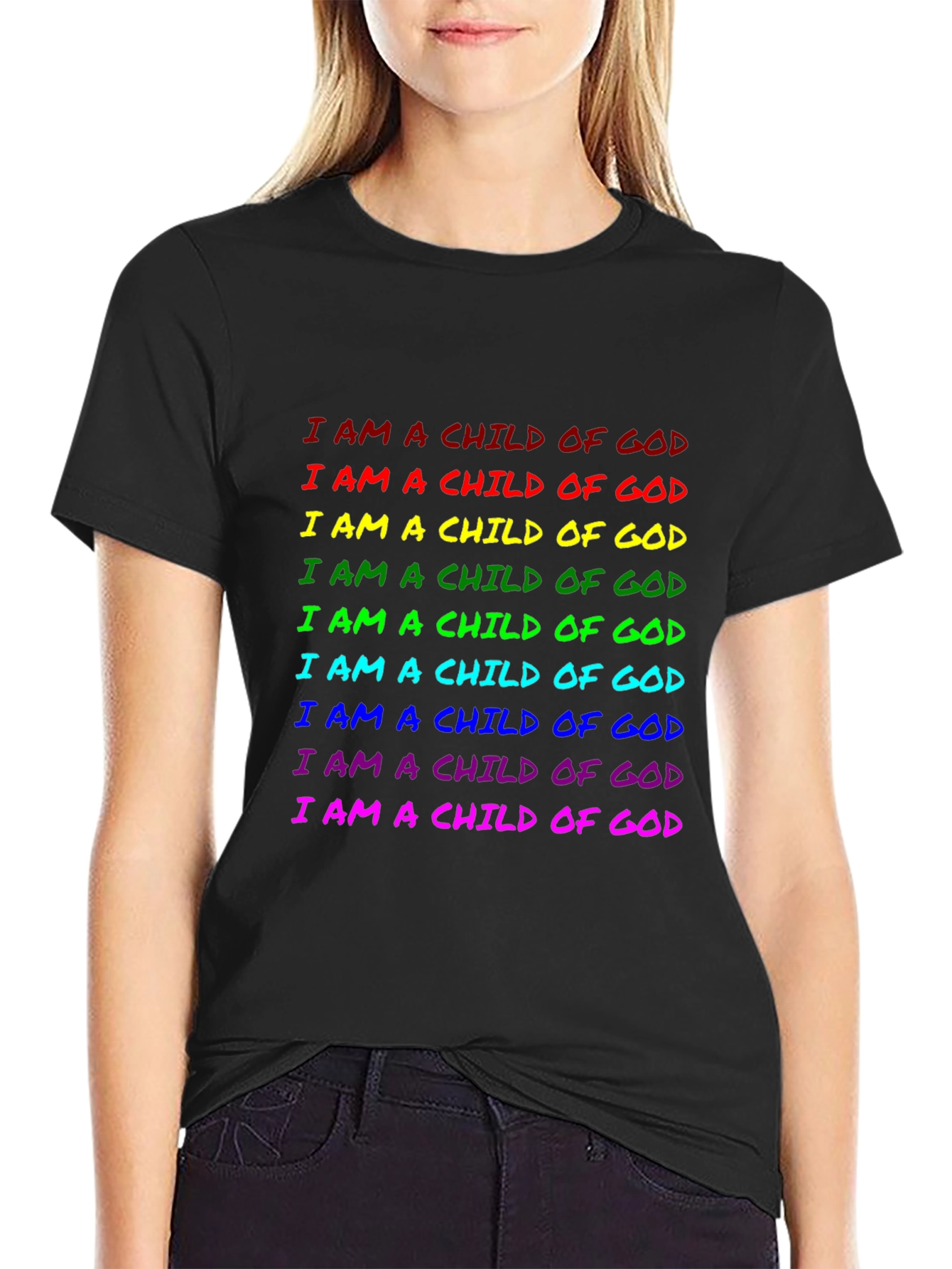 Rainbow Child of God Graphic Tee