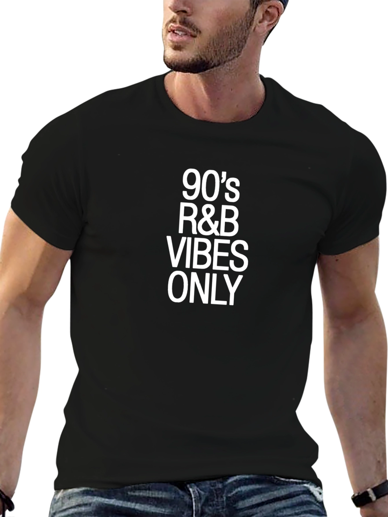 90s R&B Vibes Only Black T-Shirt