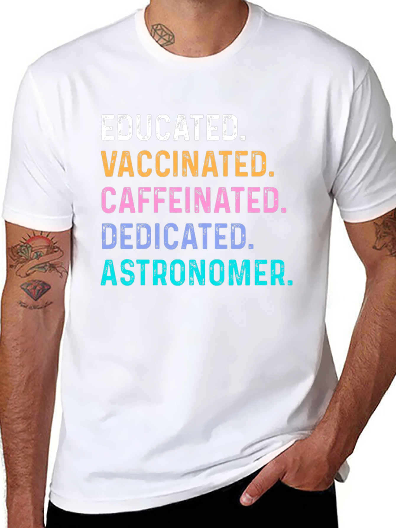 Educated Vaccinated Caffeinated Astronomer Tee