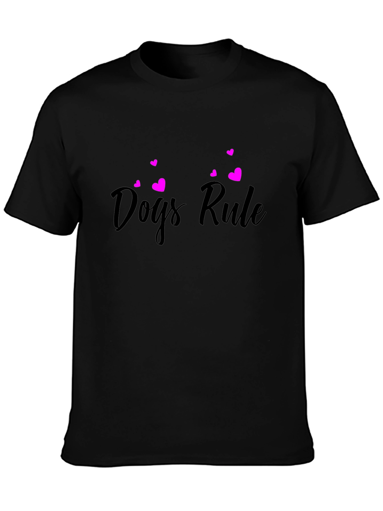 Dogs Rule Black T-Shirt