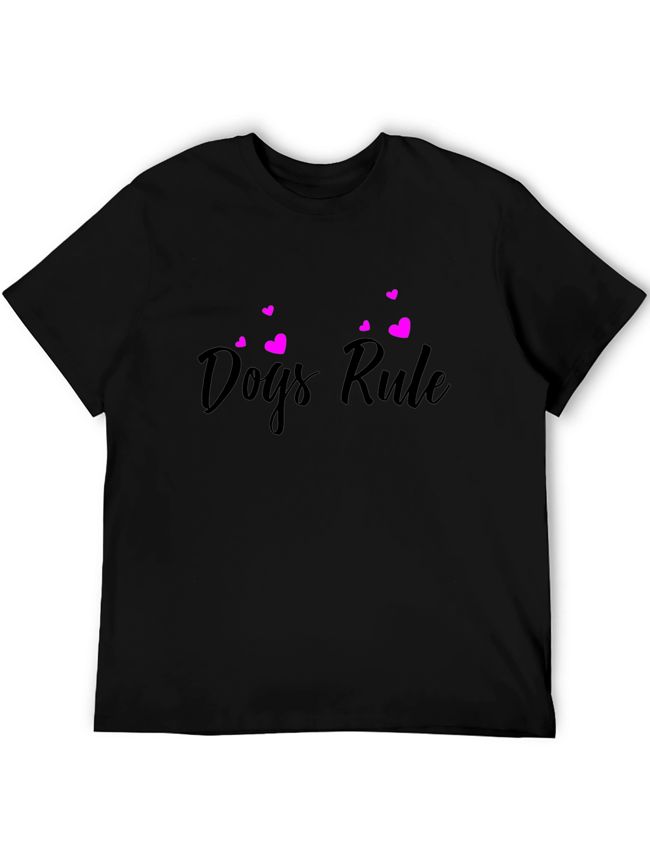 Dogs Rule Black T-Shirt