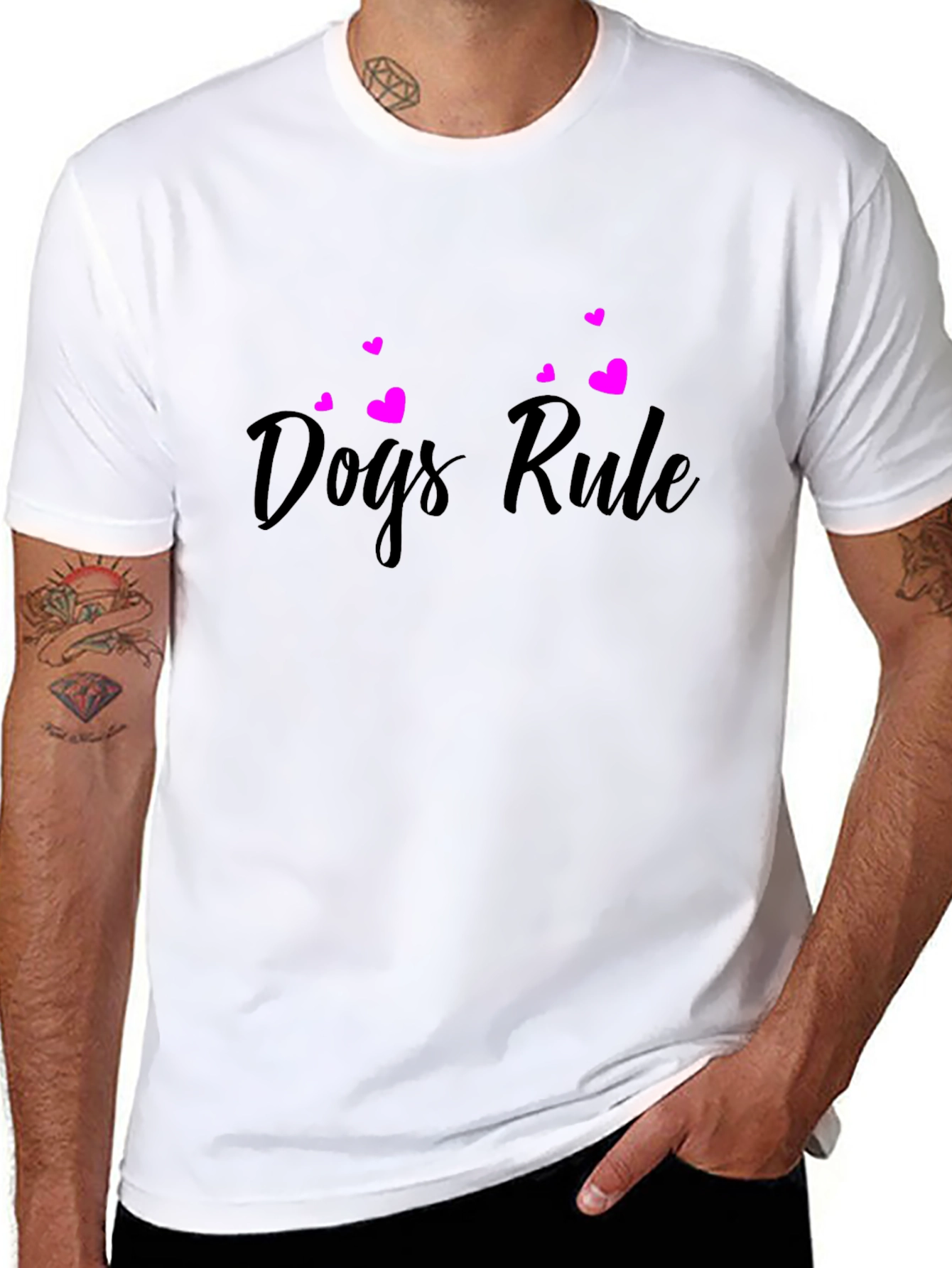 Dogs Rule Black T-Shirt