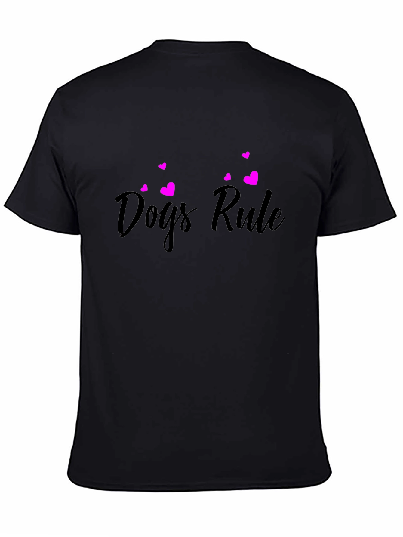 Dogs Rule Black T-Shirt