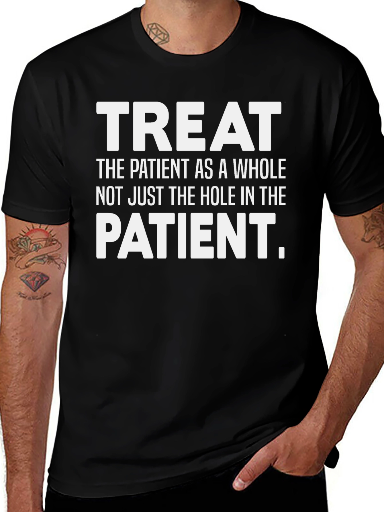 Treat The Patient Black T-Shirt