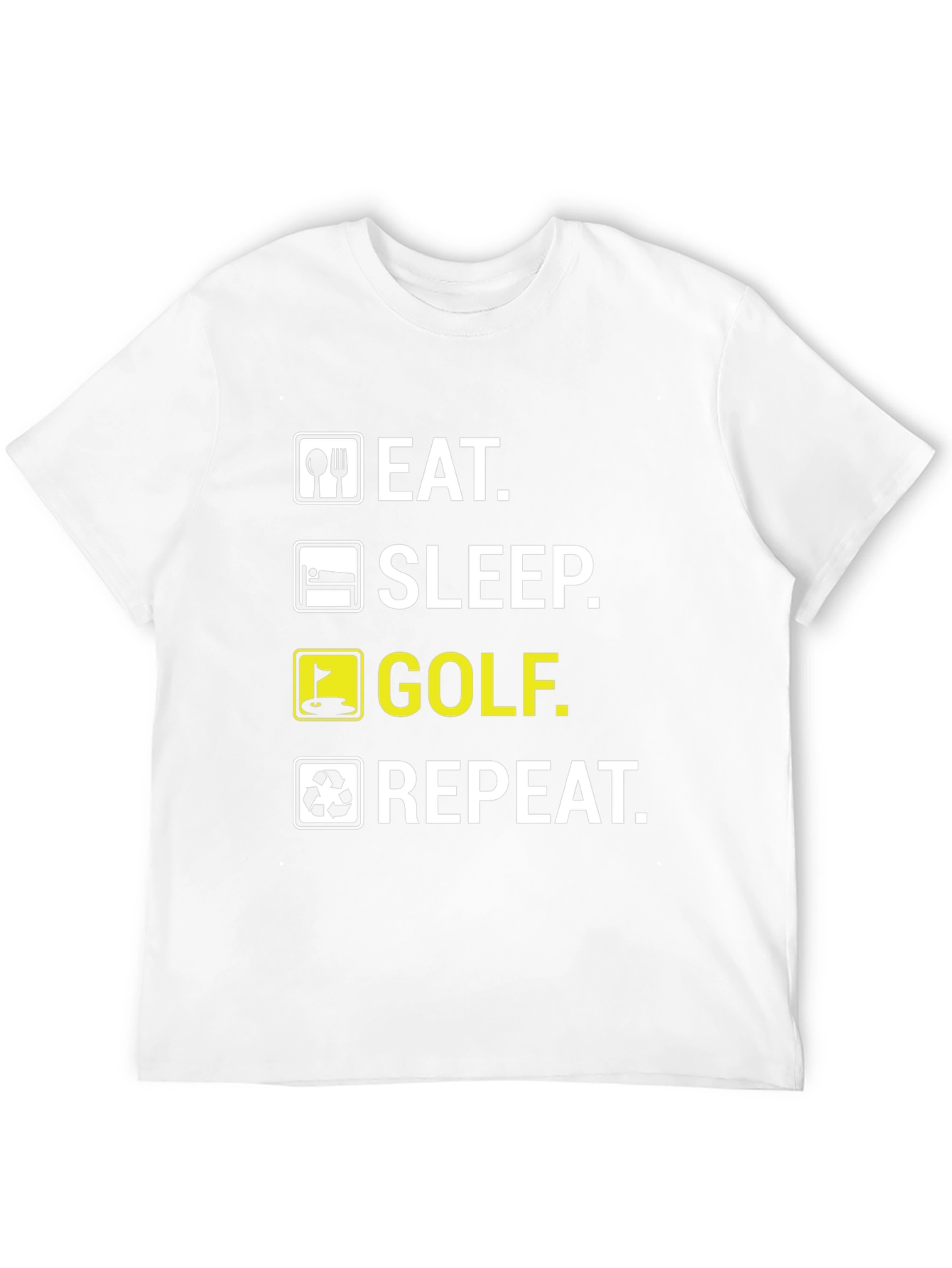 Eat Sleep Golf Repeat Funny T-Shirt