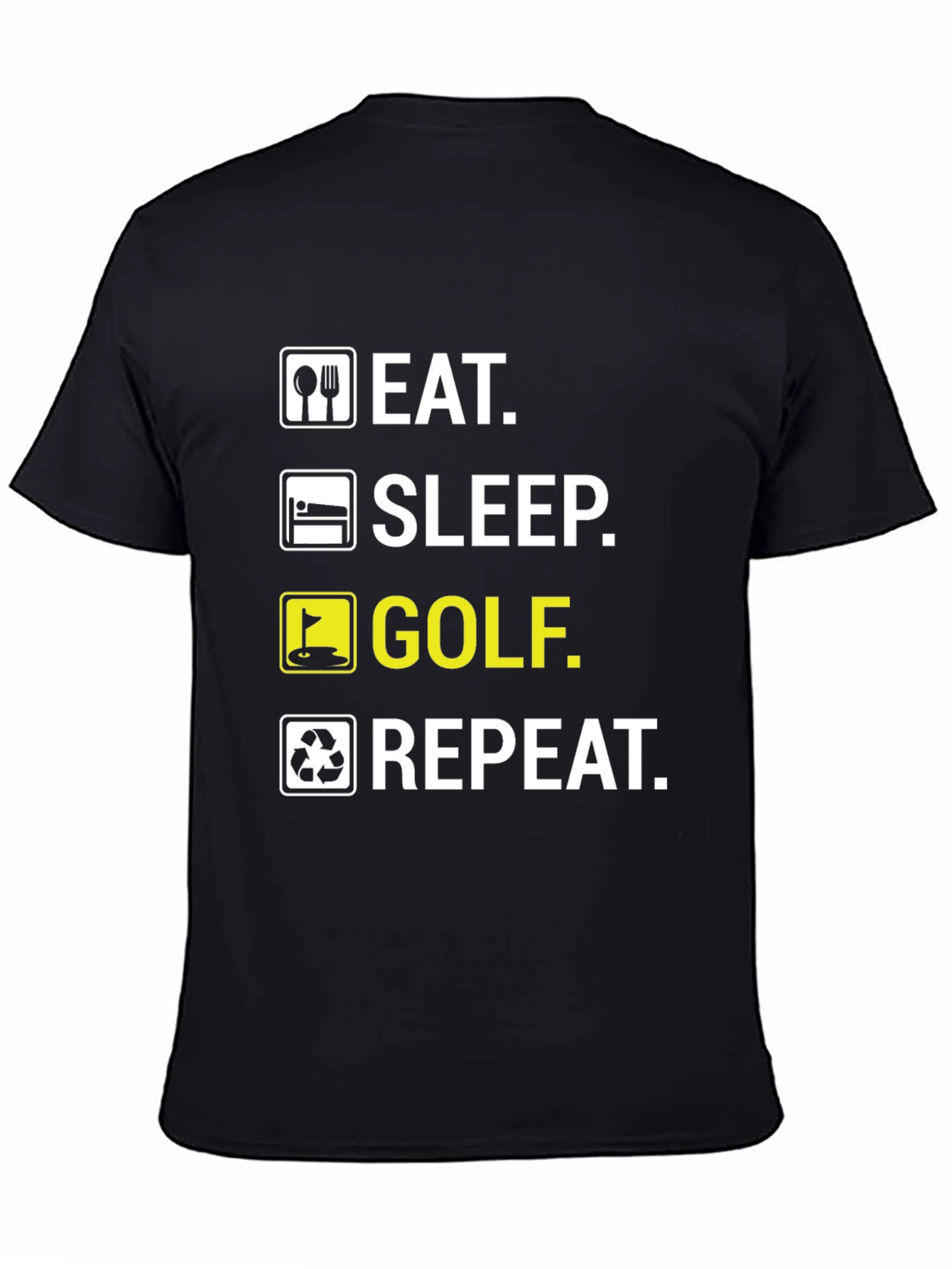 Eat Sleep Golf Repeat Funny T-Shirt