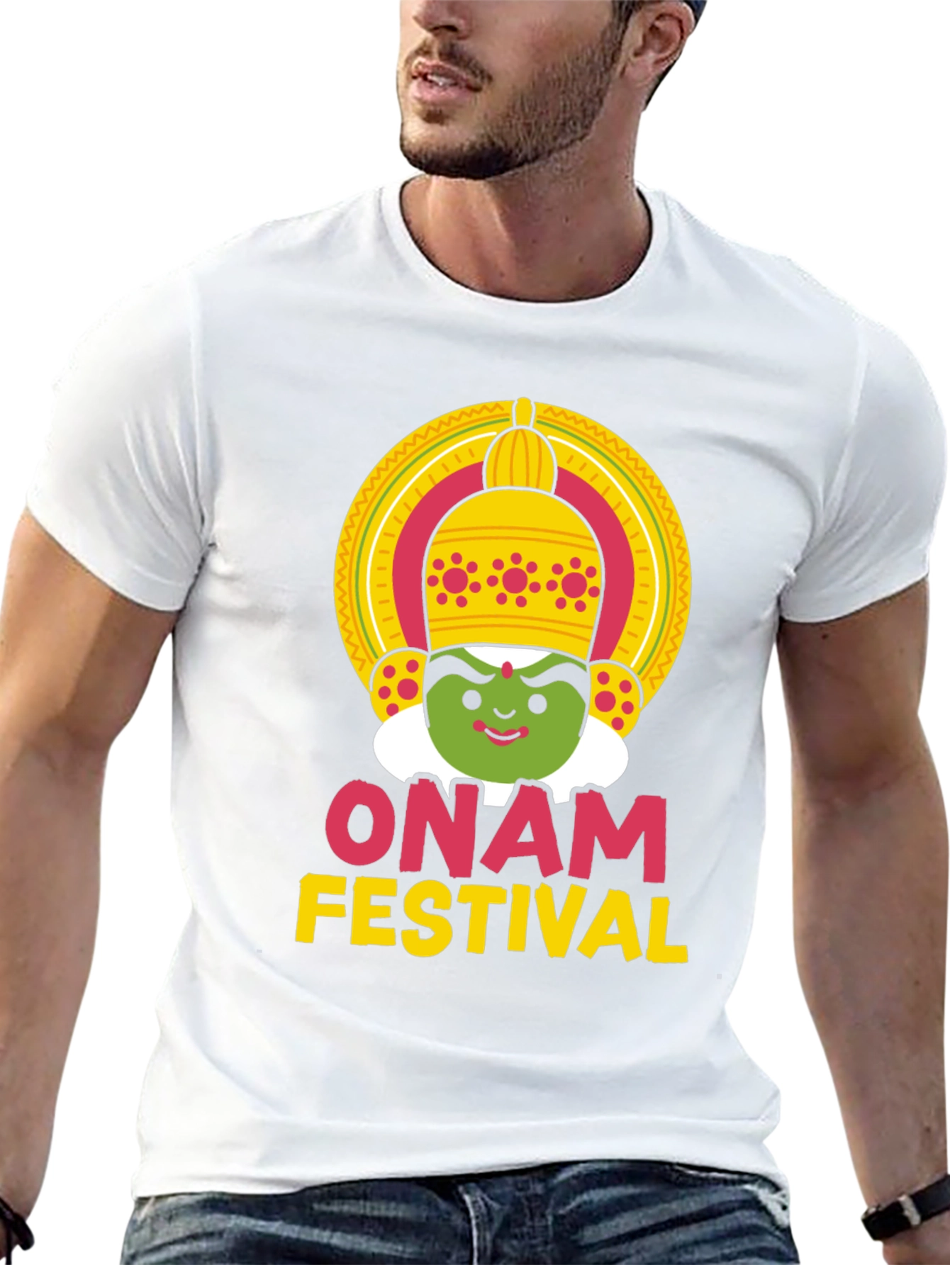 Onam Festival Graphic Tee - Unisex Black T-Shirt