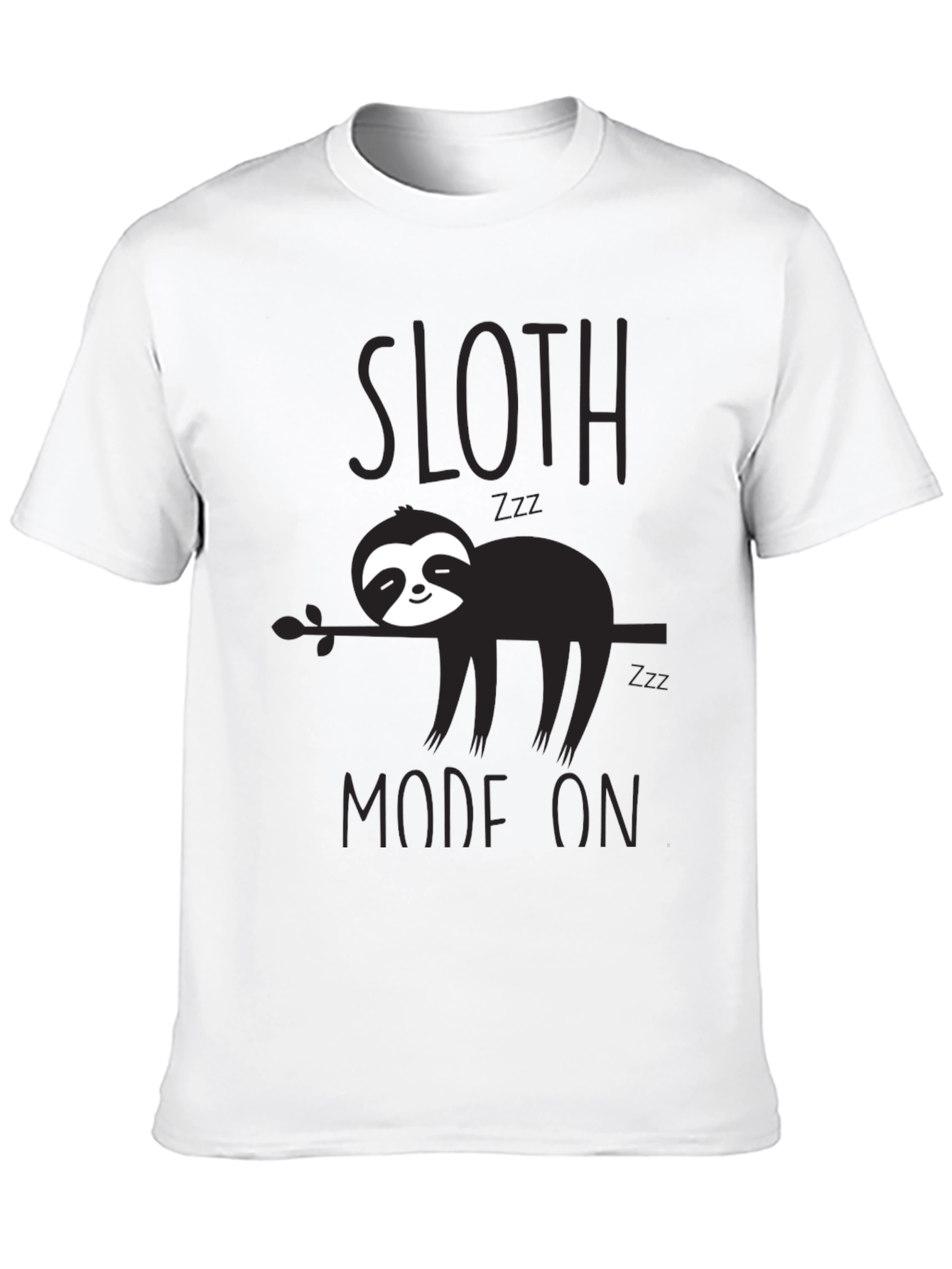 Sloth Mode On Black T-Shirt