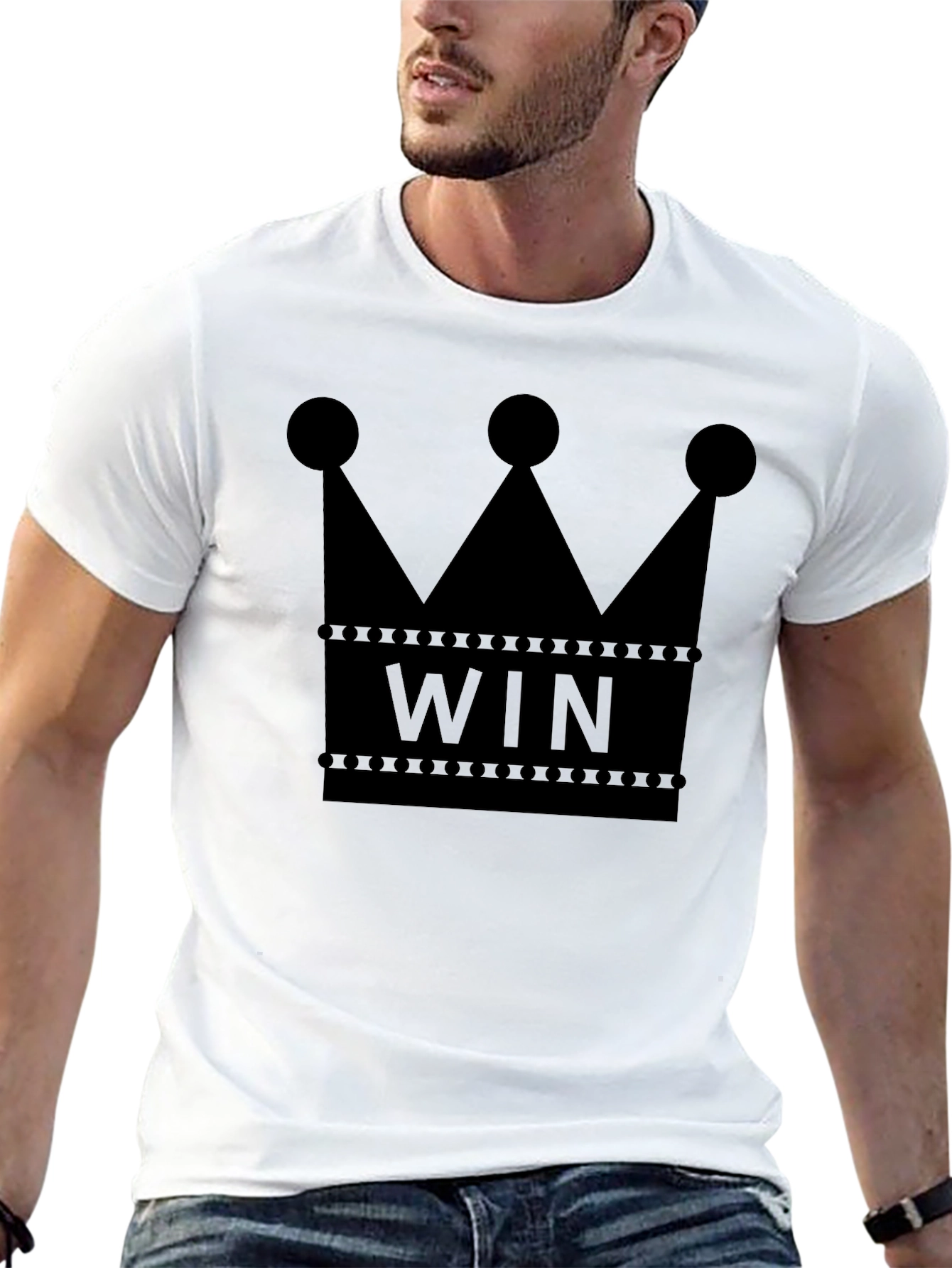 WIN Crown Graphic Tee - Mens Black T-Shirt