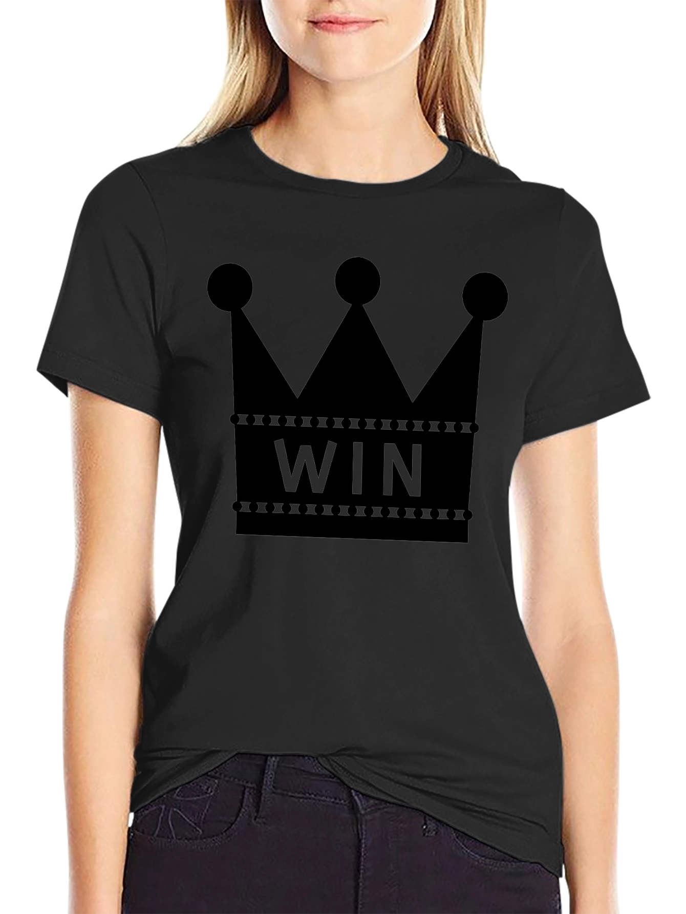 WIN Crown Graphic Tee - Mens Black T-Shirt