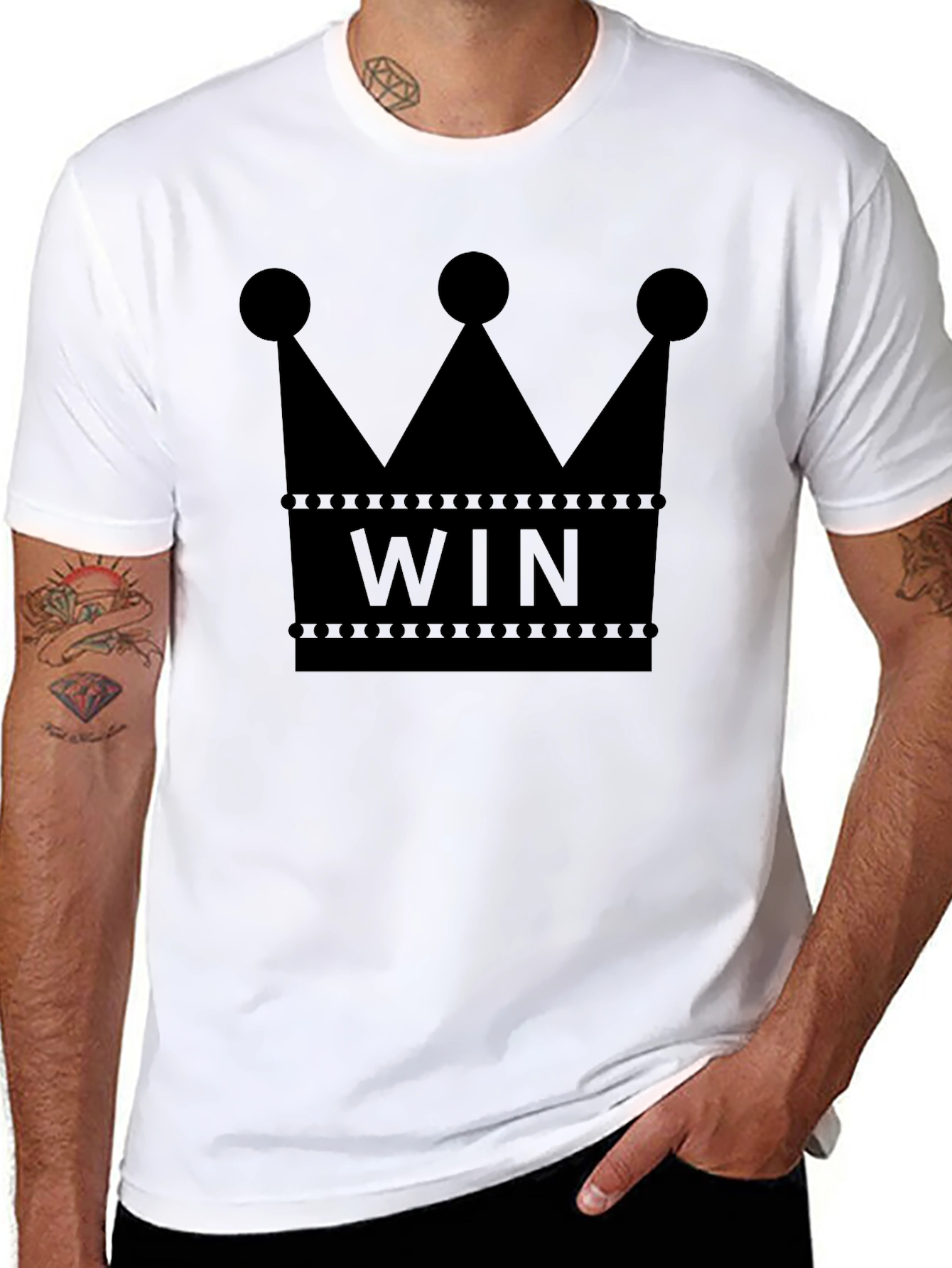 WIN Crown Graphic Tee - Mens Black T-Shirt