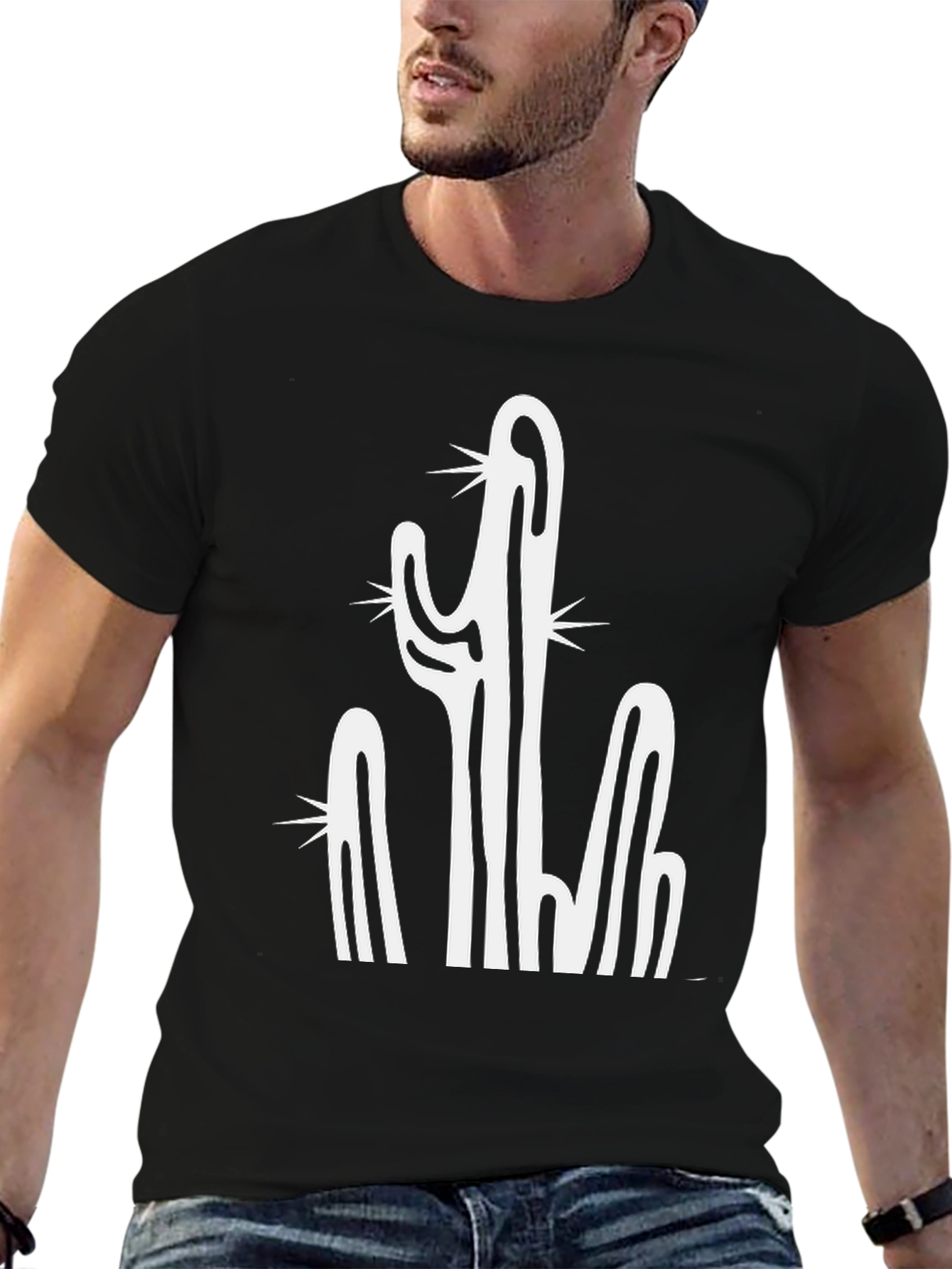 Cactus Graphic Black T-Shirt