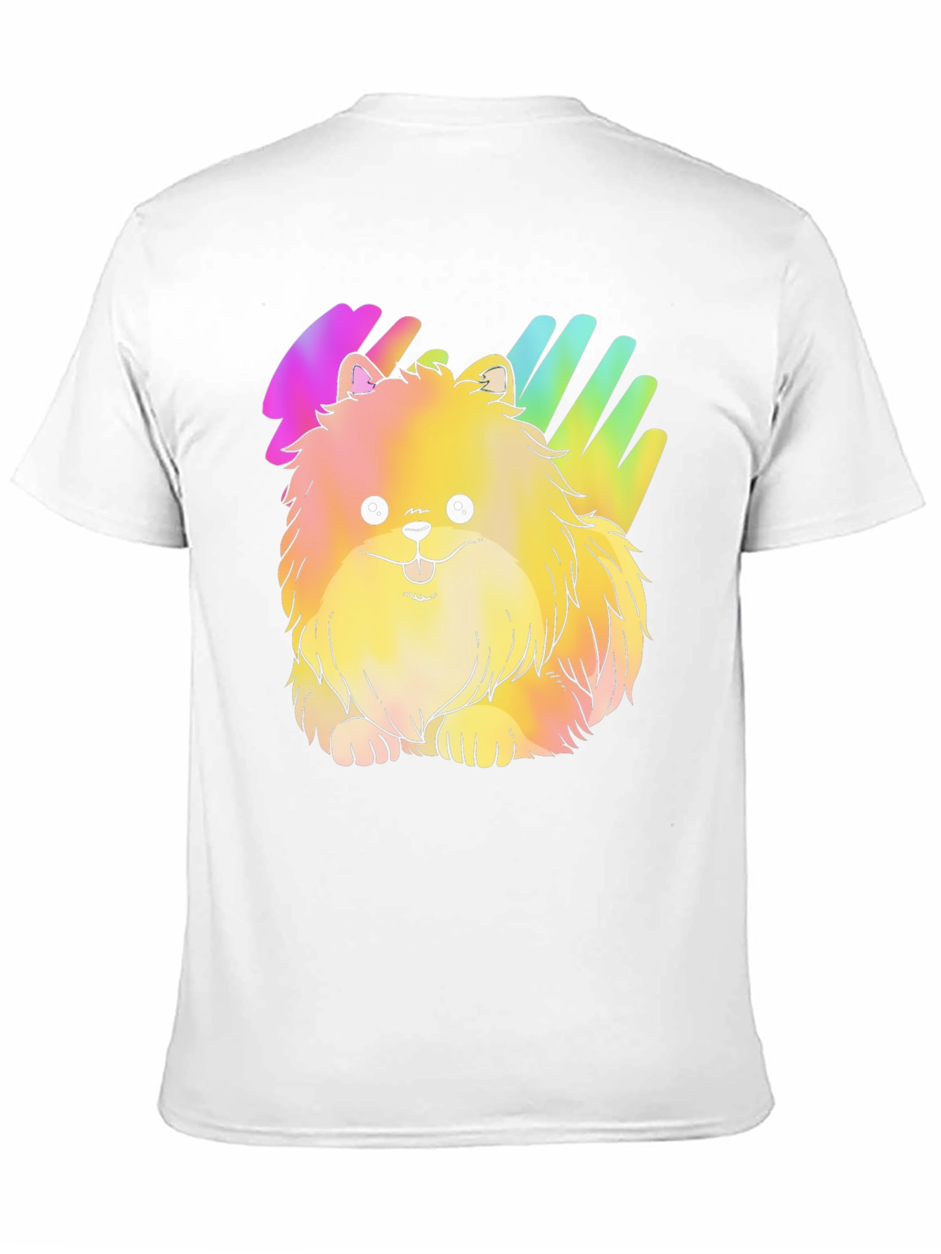 Cute Rainbow Pomeranian Dog Graphic T-Shirt