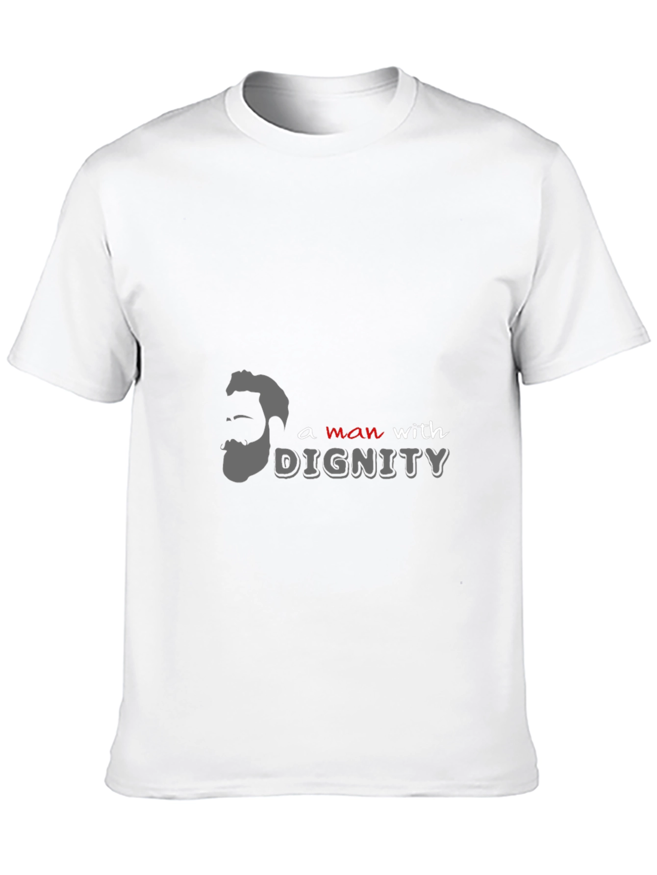 Man With Dignity Graphic Print Black T-Shirt