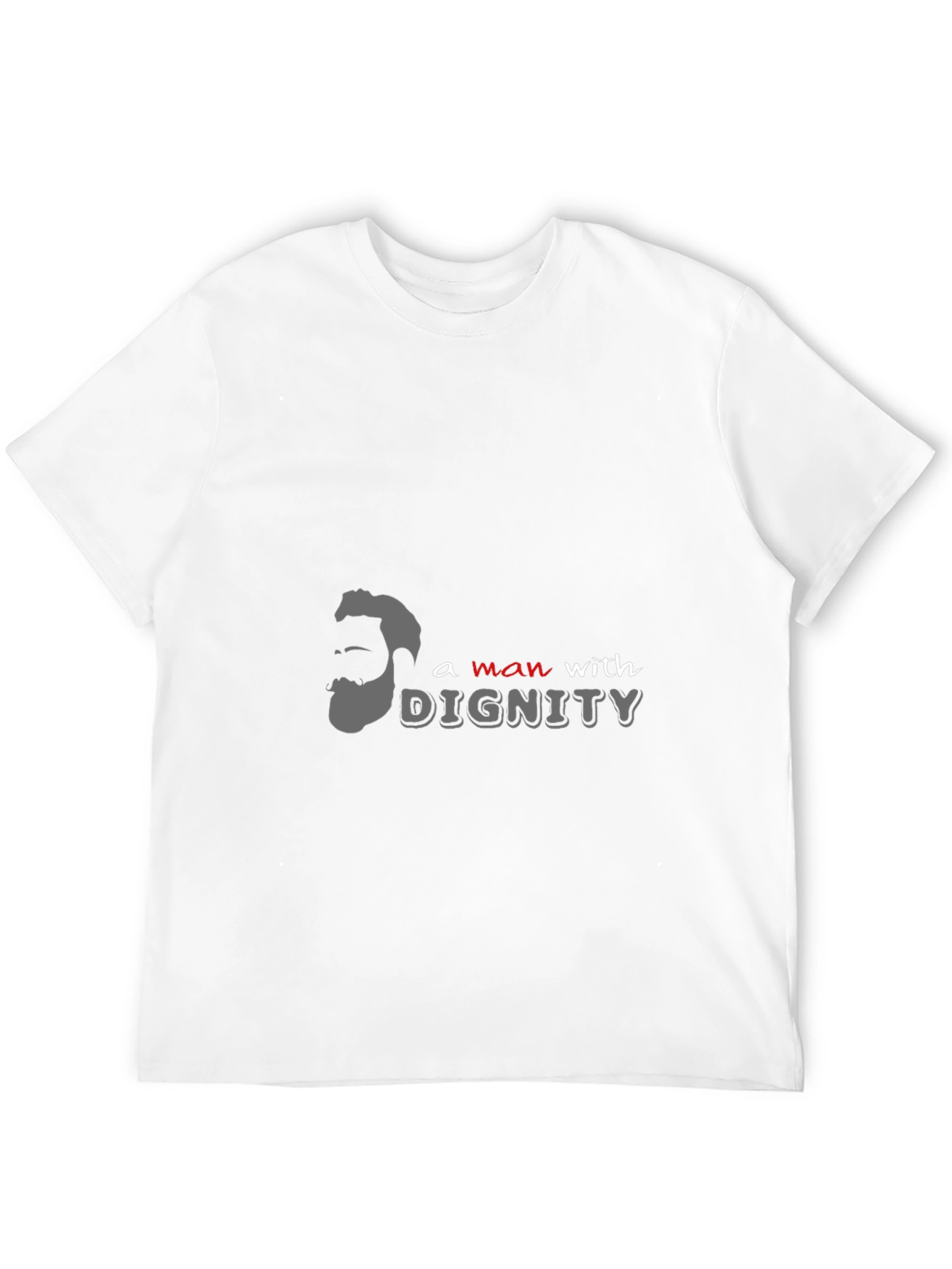 Man With Dignity Graphic Print Black T-Shirt