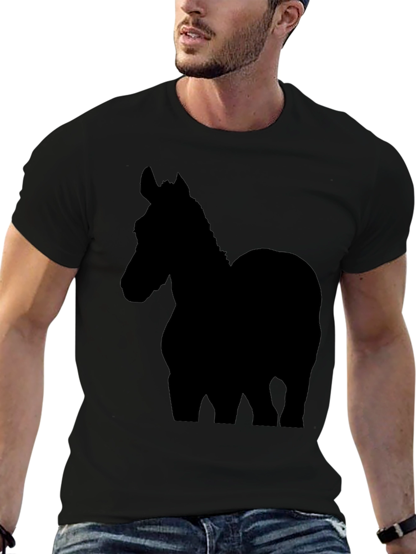 Black Horse Silhouette T-Shirt