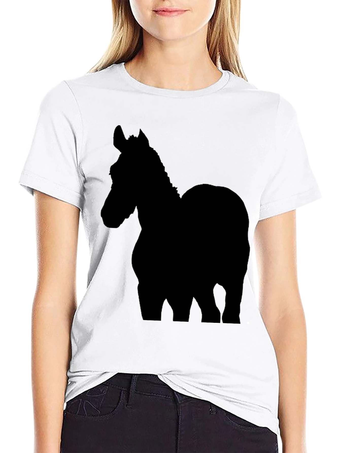 Black Horse Silhouette T-Shirt