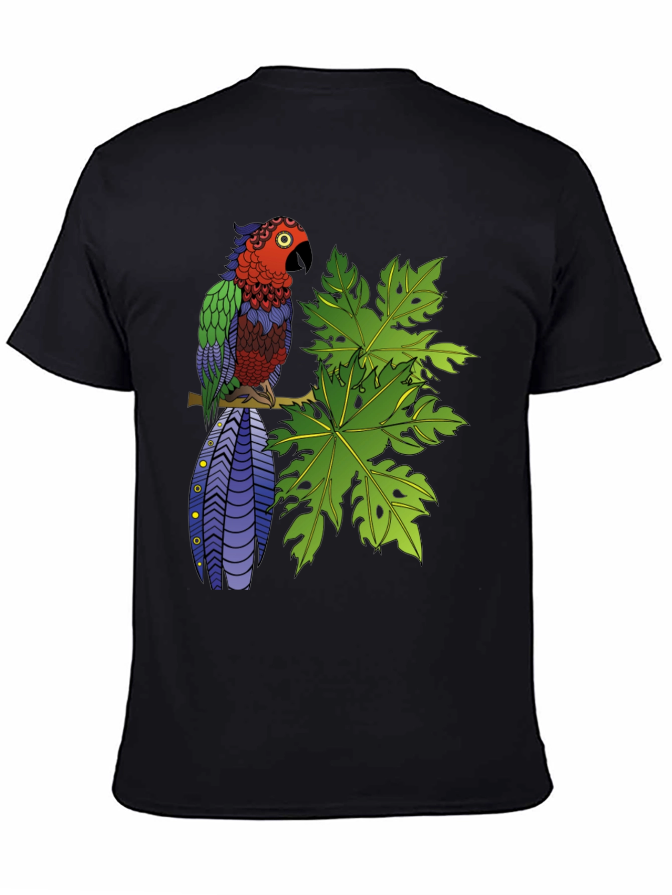Tropical Parrot Graphic Tee - Nature Inspired