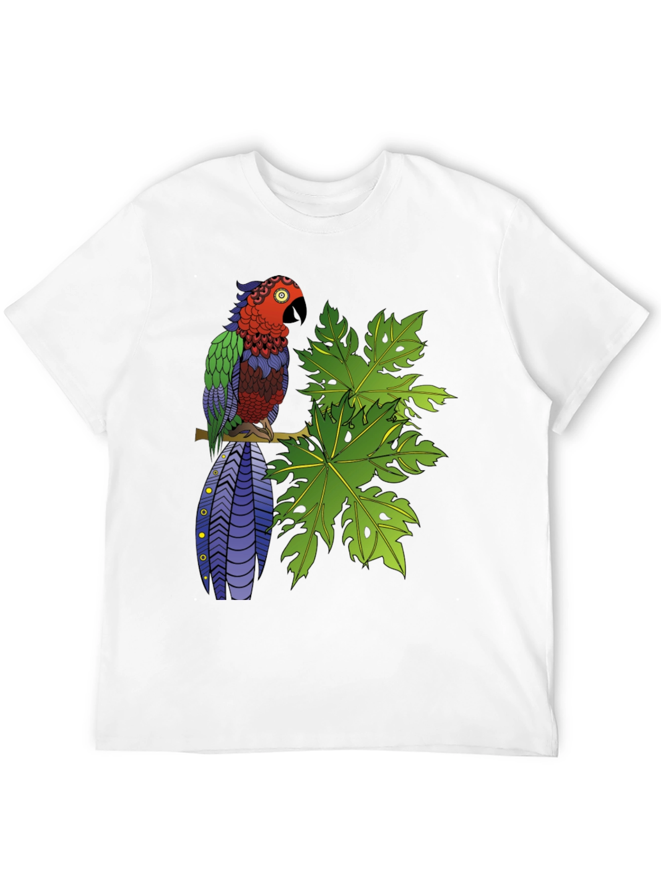 Tropical Parrot Graphic Tee - Nature Inspired