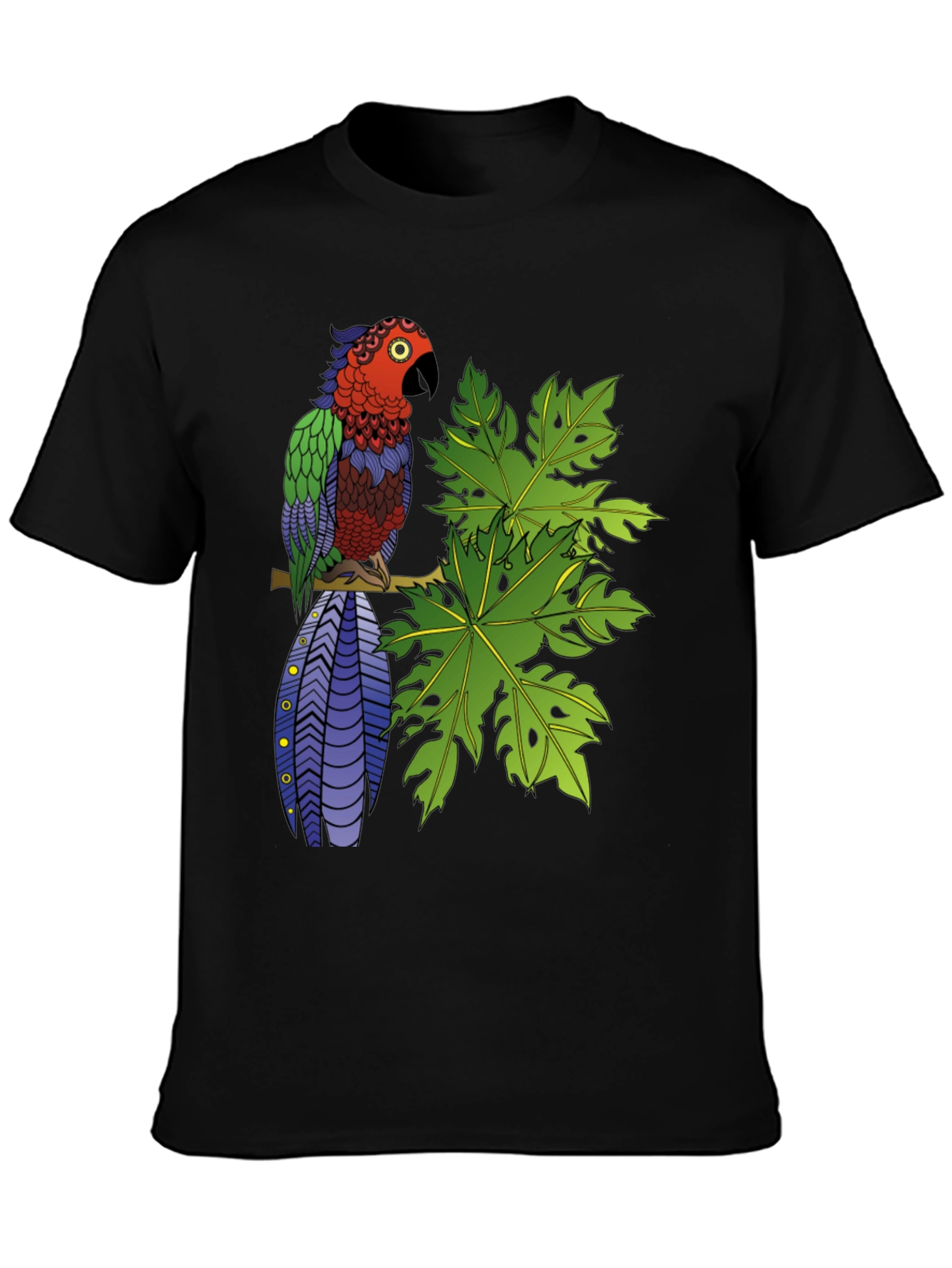 Tropical Parrot Graphic Tee - Nature Inspired