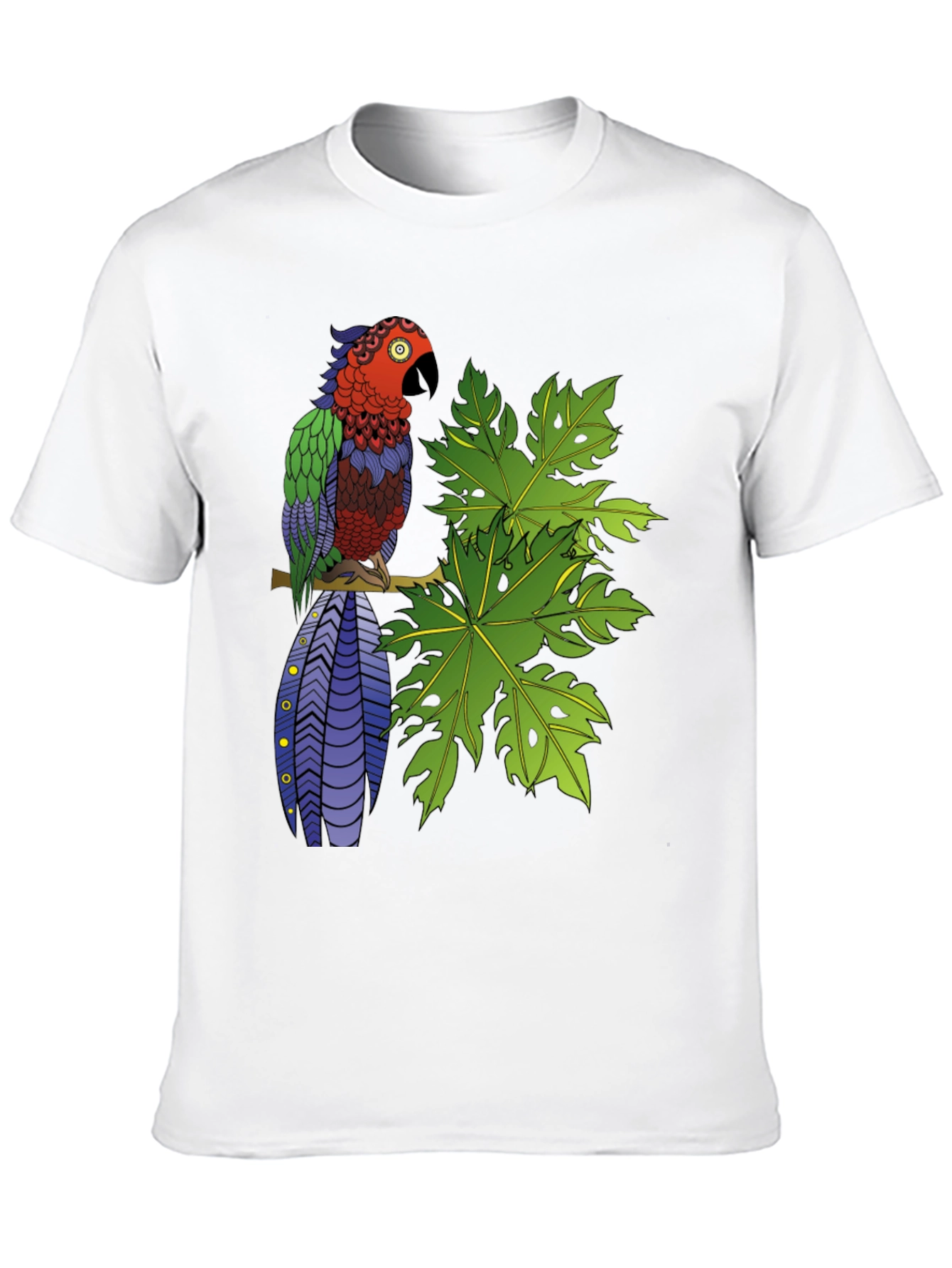 Tropical Parrot Graphic Tee - Nature Inspired