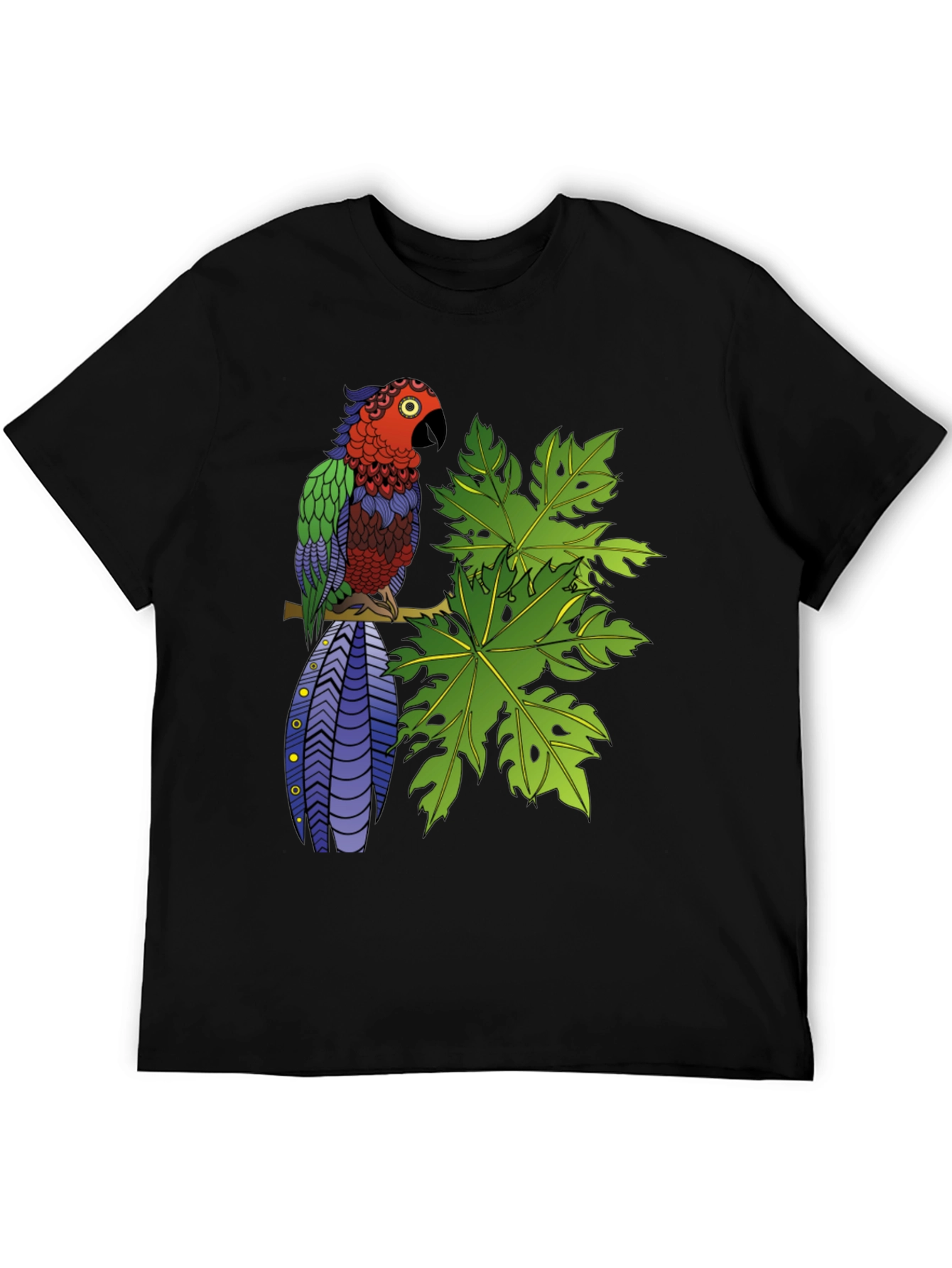 Tropical Parrot Graphic Tee - Nature Inspired