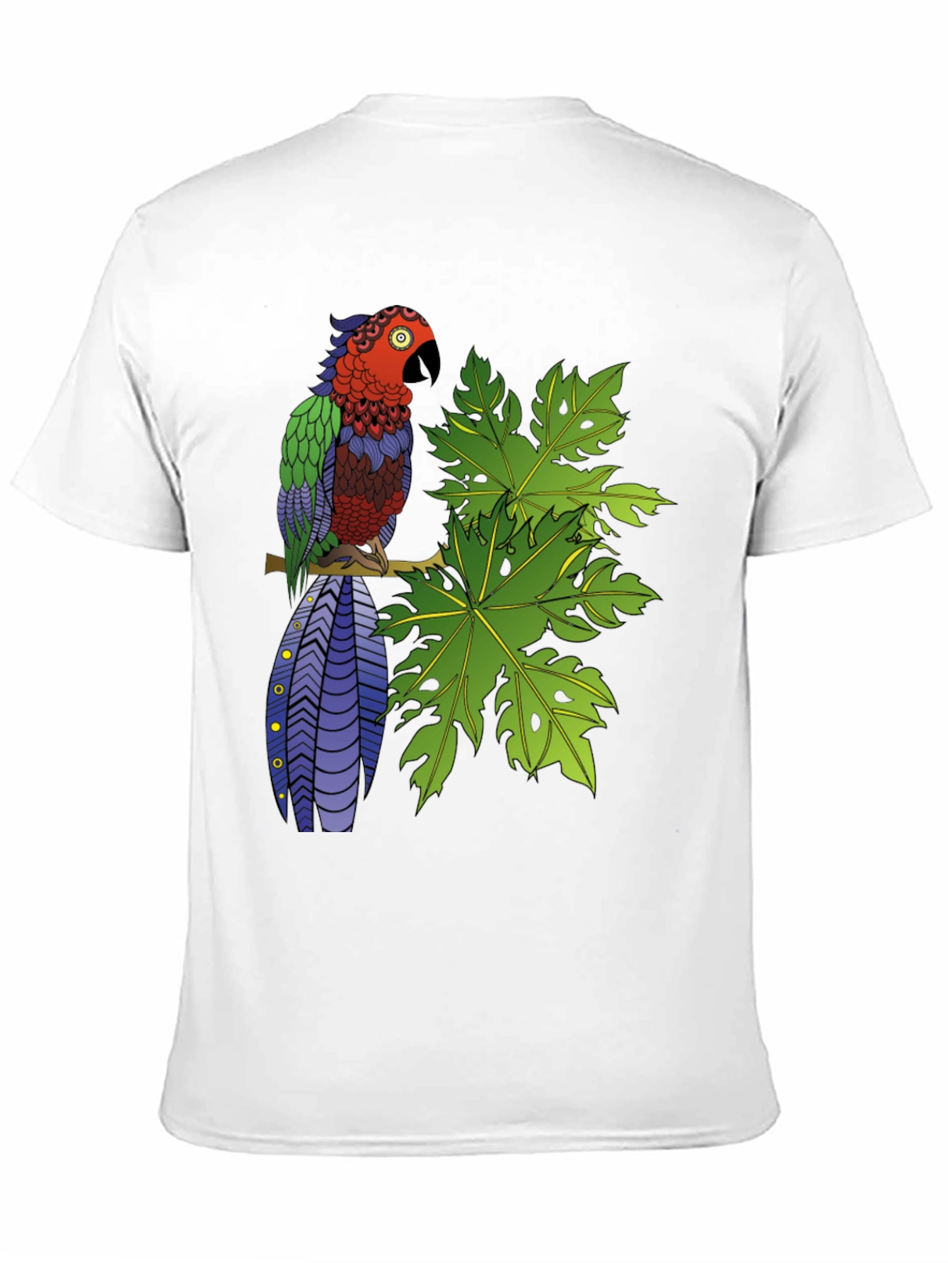 Tropical Parrot Graphic Tee - Nature Inspired