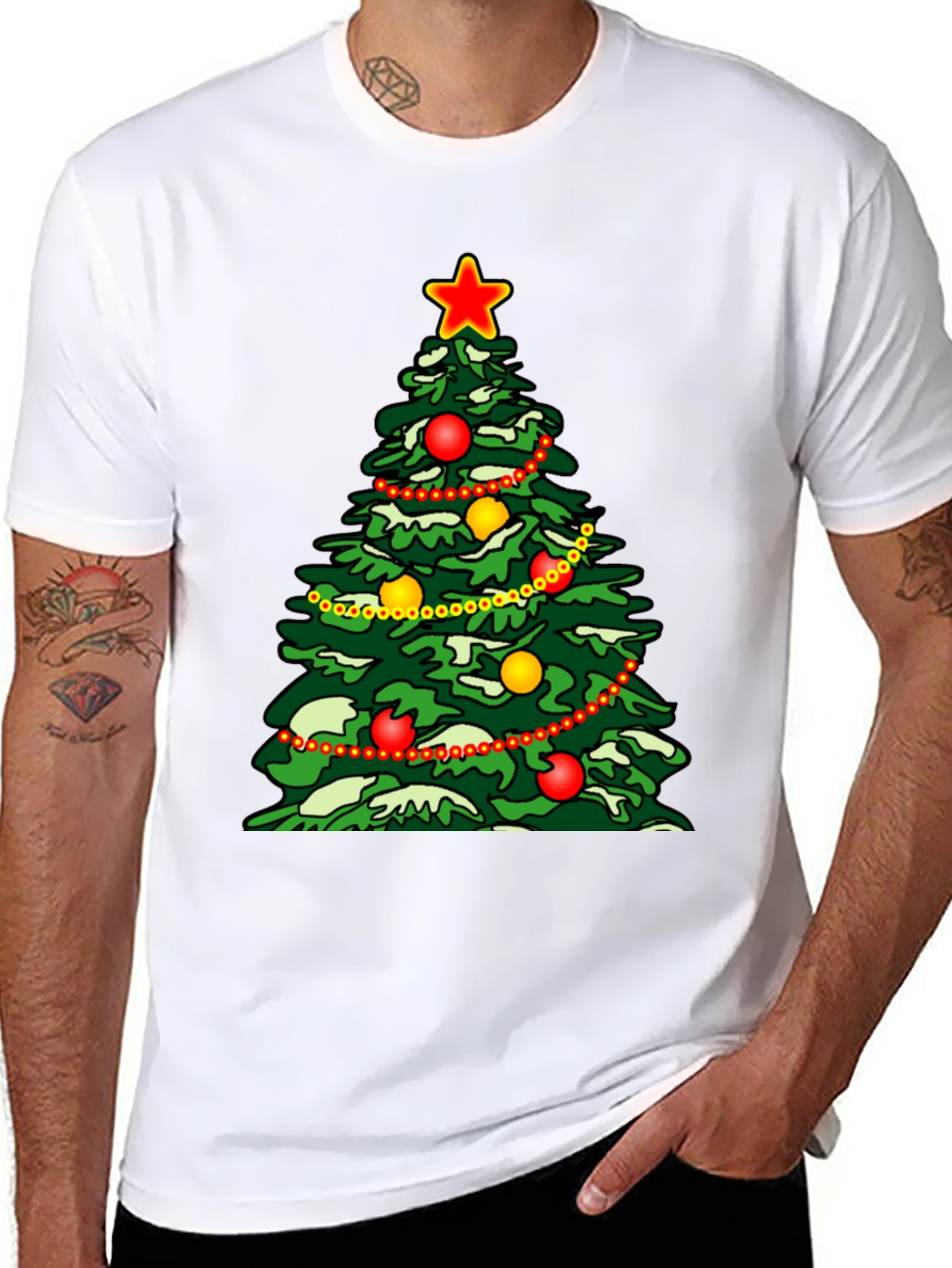 Christmas Tree Graphic Tee - Holiday Style