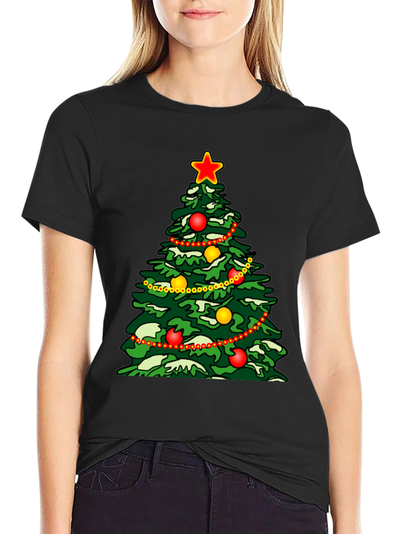 Christmas Tree Graphic Tee - Holiday Style