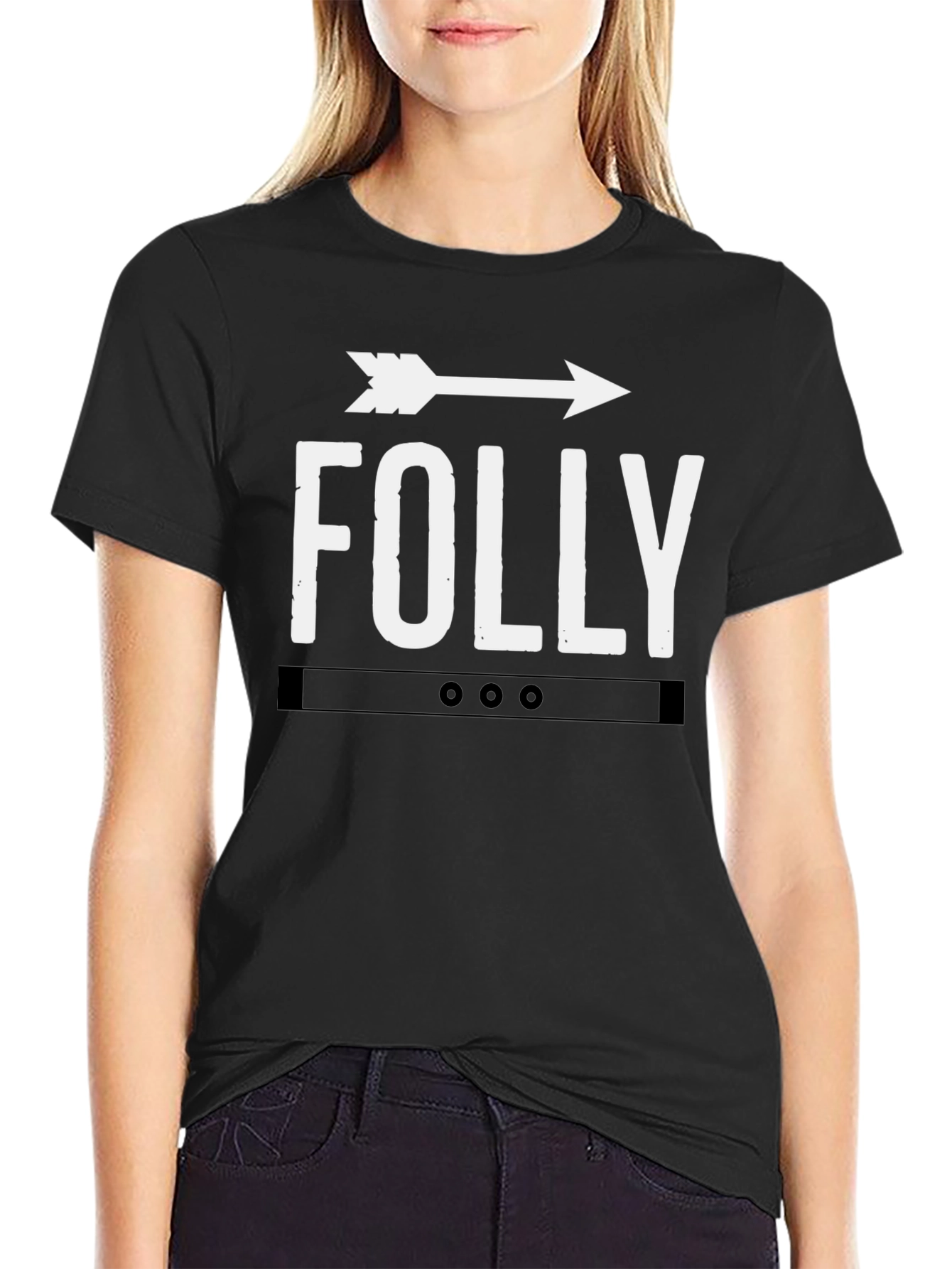 Folly Arrow Graphic Tee - Classic Black T-Shirt