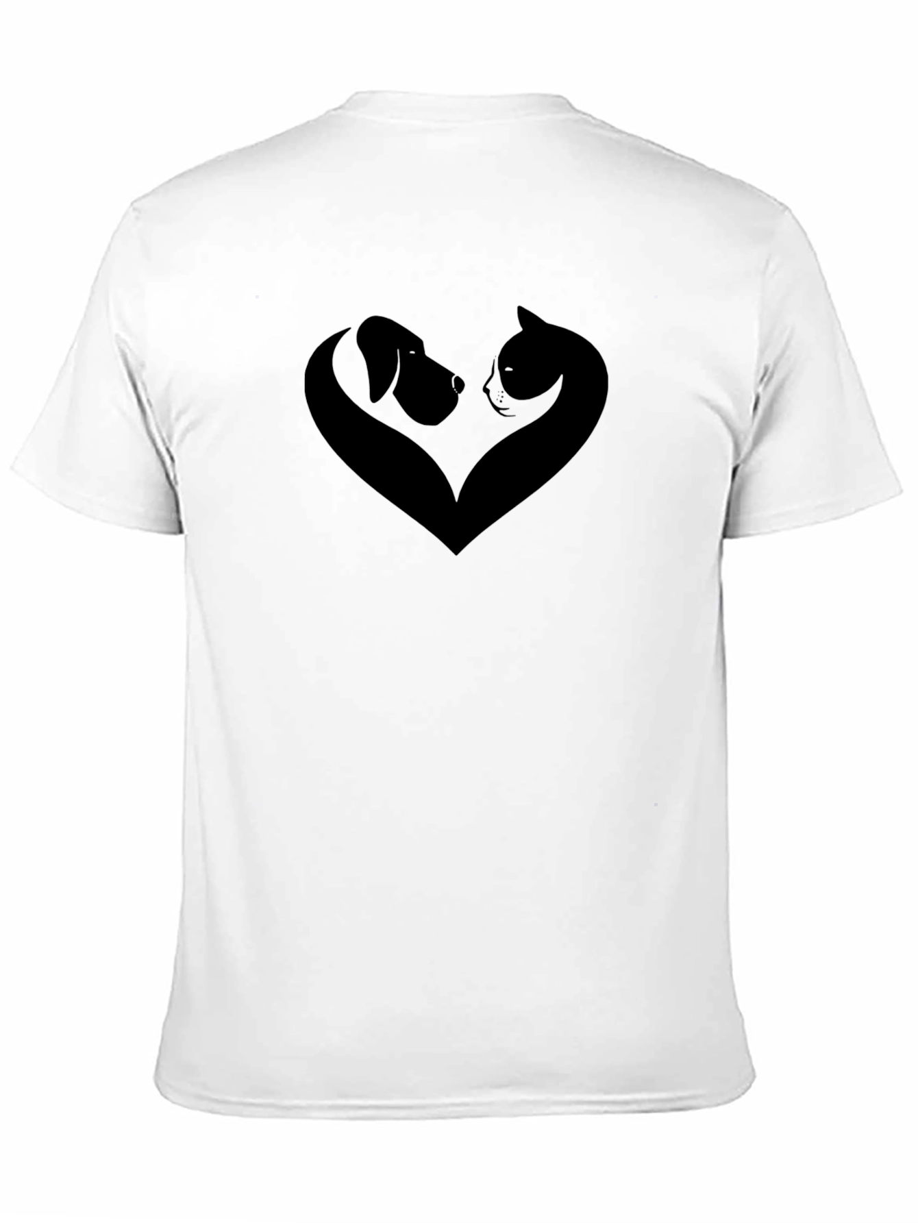 Dog & Cat Heart Graphic T-Shirt
